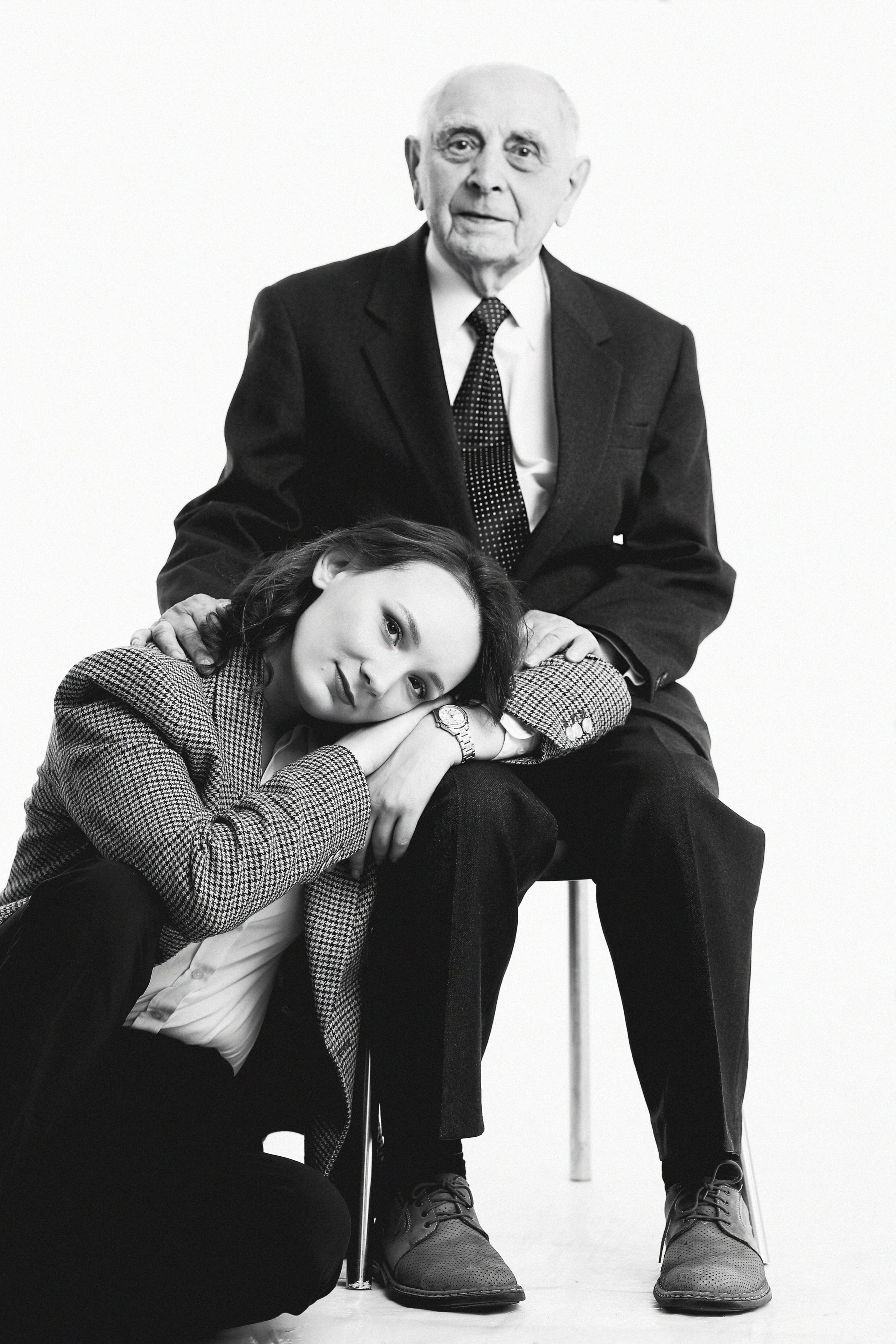 Дедушка с внучкой. Снято в рамках проекта "Династия".