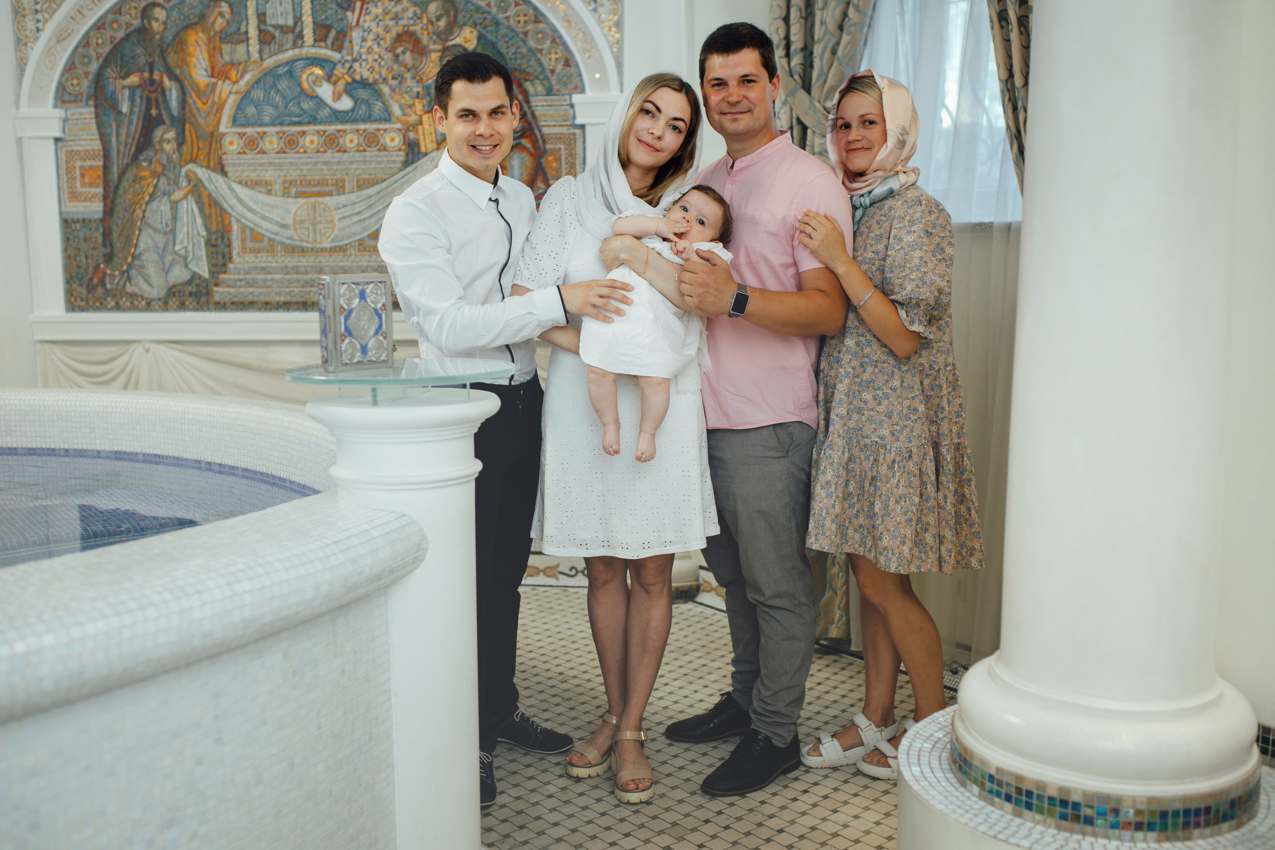 Крещение Аделины, храм Святой Троицы, июль 2024