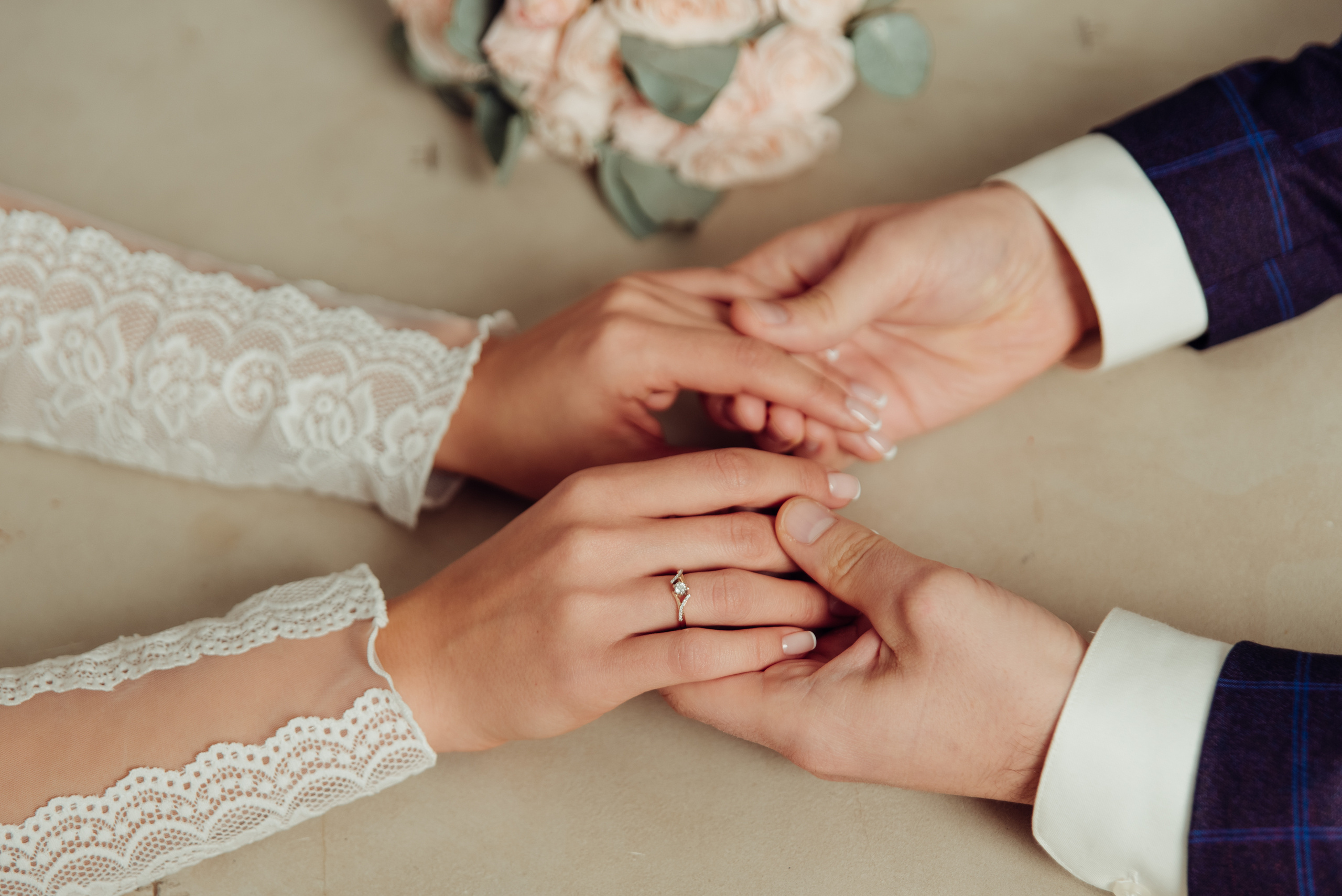 Свадебная фотосессия в фотостудии. Фотограф Москва