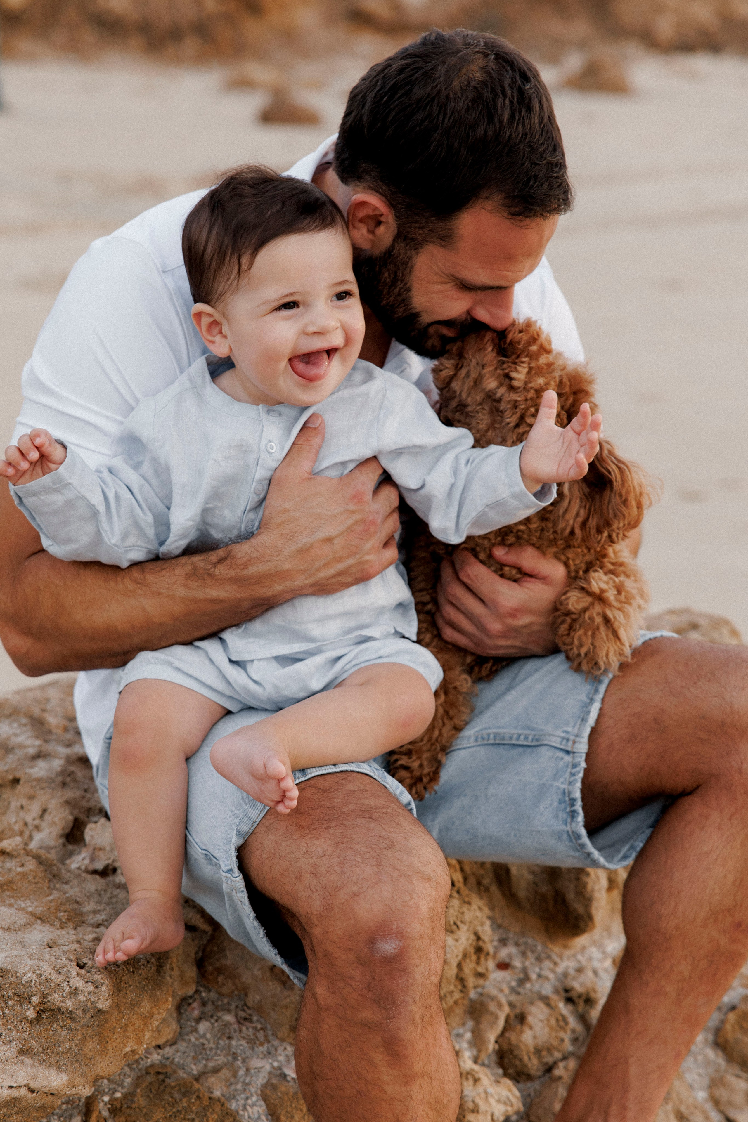 First year family photos near the sea. Главная
