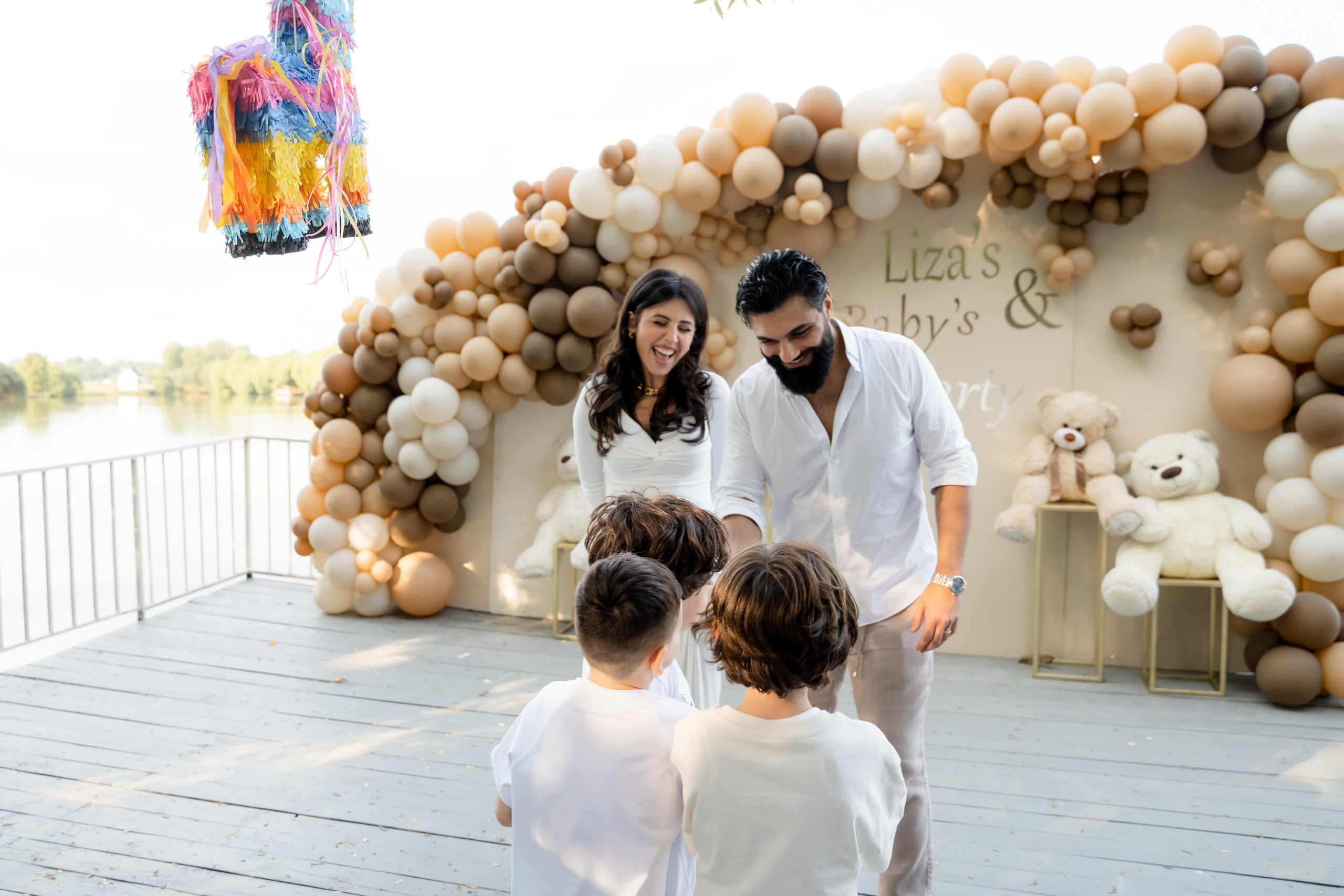 Семейная фотосессия гендер пати день рождения. Портретный и свадебный фотограф Алла Карени Москва