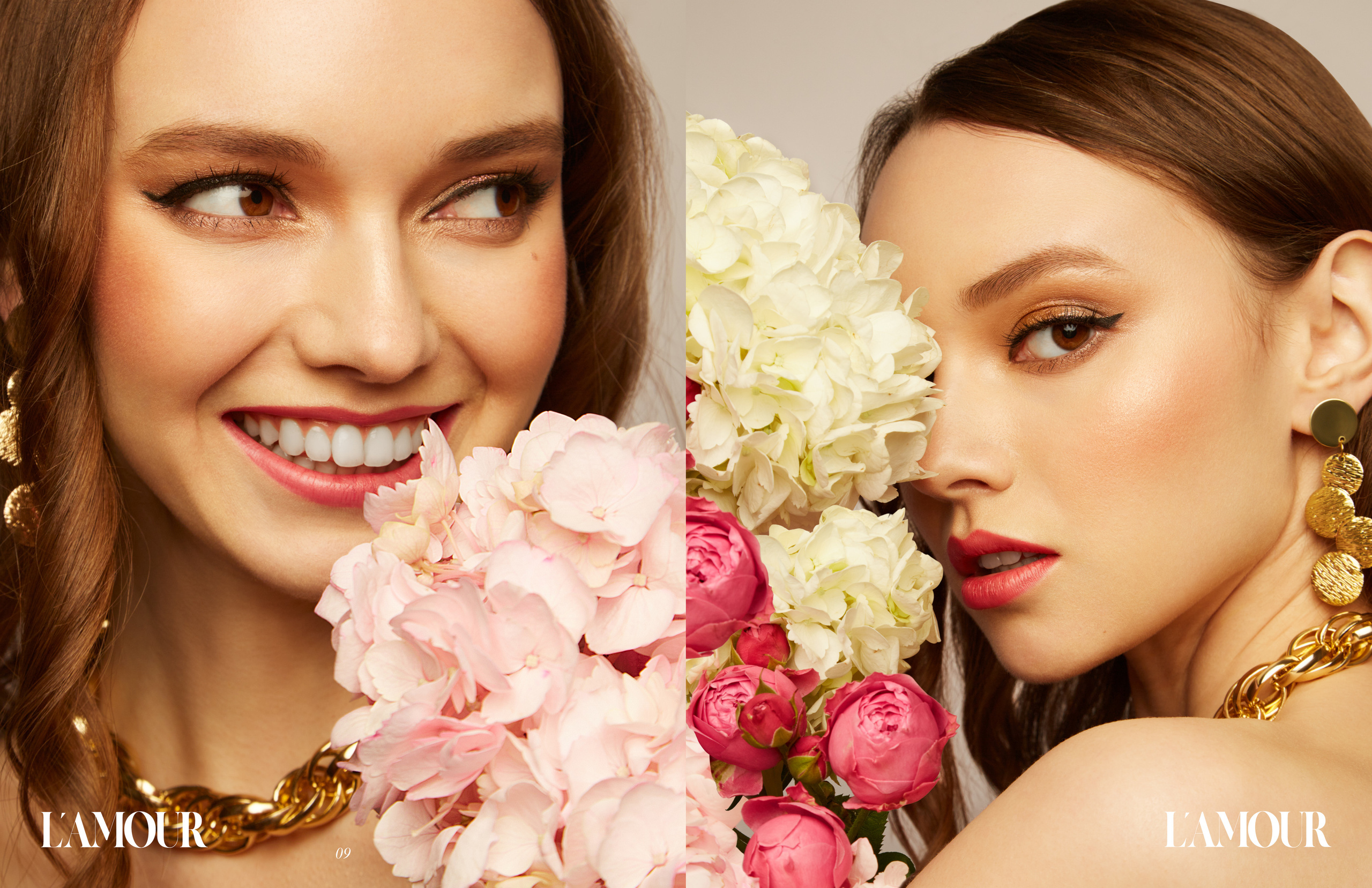 Обложка журнала L'AMOUR magazine. Коммерческий фешн и бьюти фотограф в Москве Березина Анна