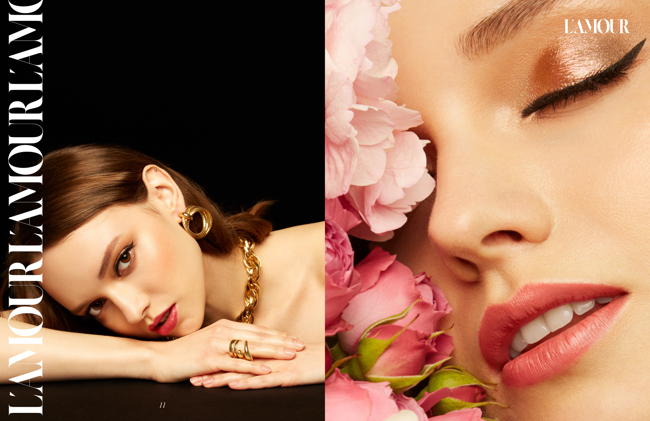 Обложка журнала L'AMOUR magazine. Коммерческий фешн и бьюти фотограф в Москве Березина Анна