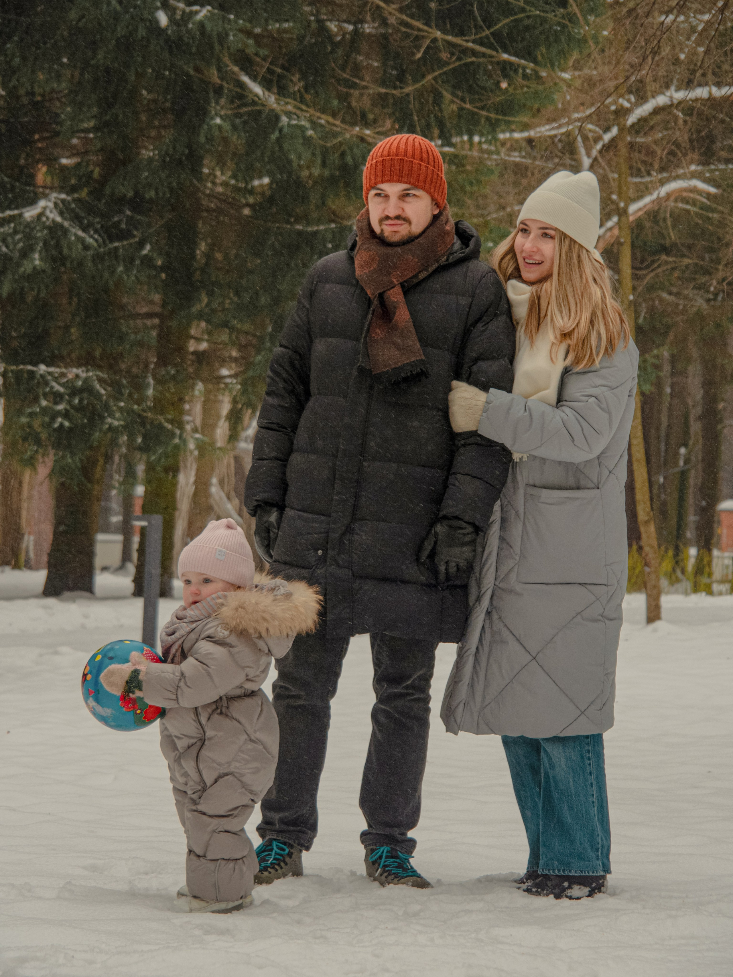 Зима. Валерия, Евгений, Милана. Фотограф в Москве Ленарская Дарья