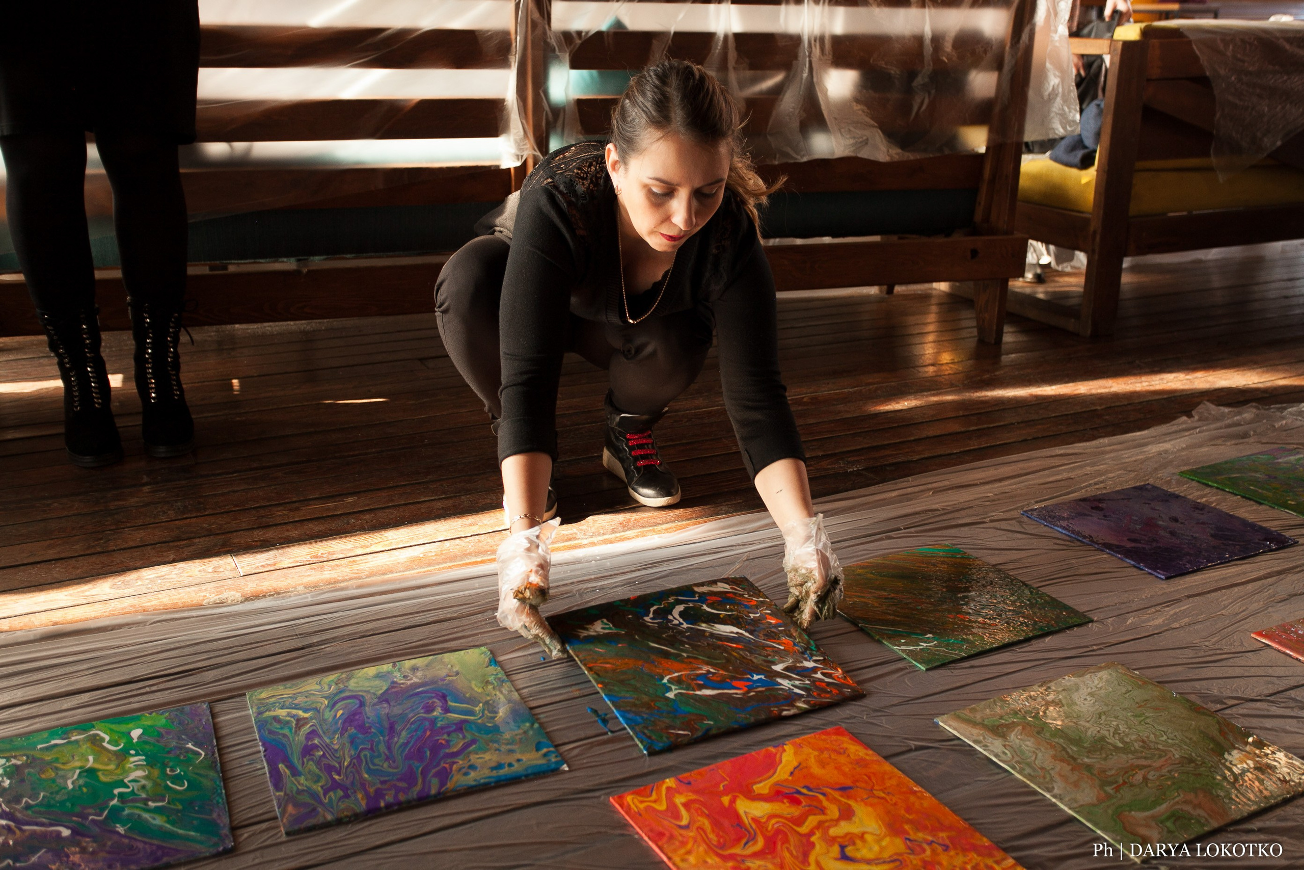 Мастер класс Fluid Art. Фотограф Дарья Локотко в Красноярске