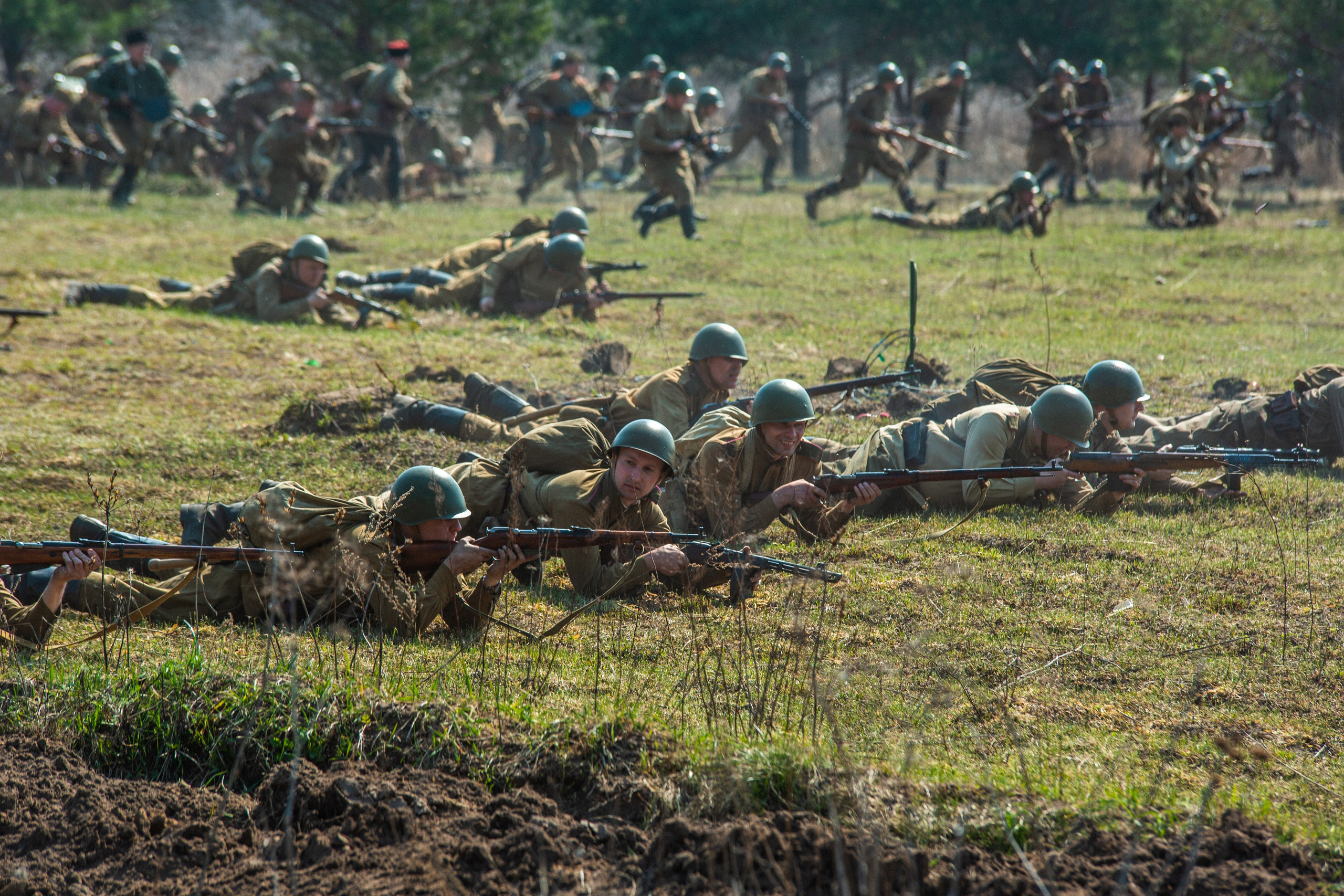 РЕКОНСТРУКЦИЯ БОЯ — ВОВ — БИТВА ЗА ГОРОД. Профессиональный фотограф в Мценске и Орловской области