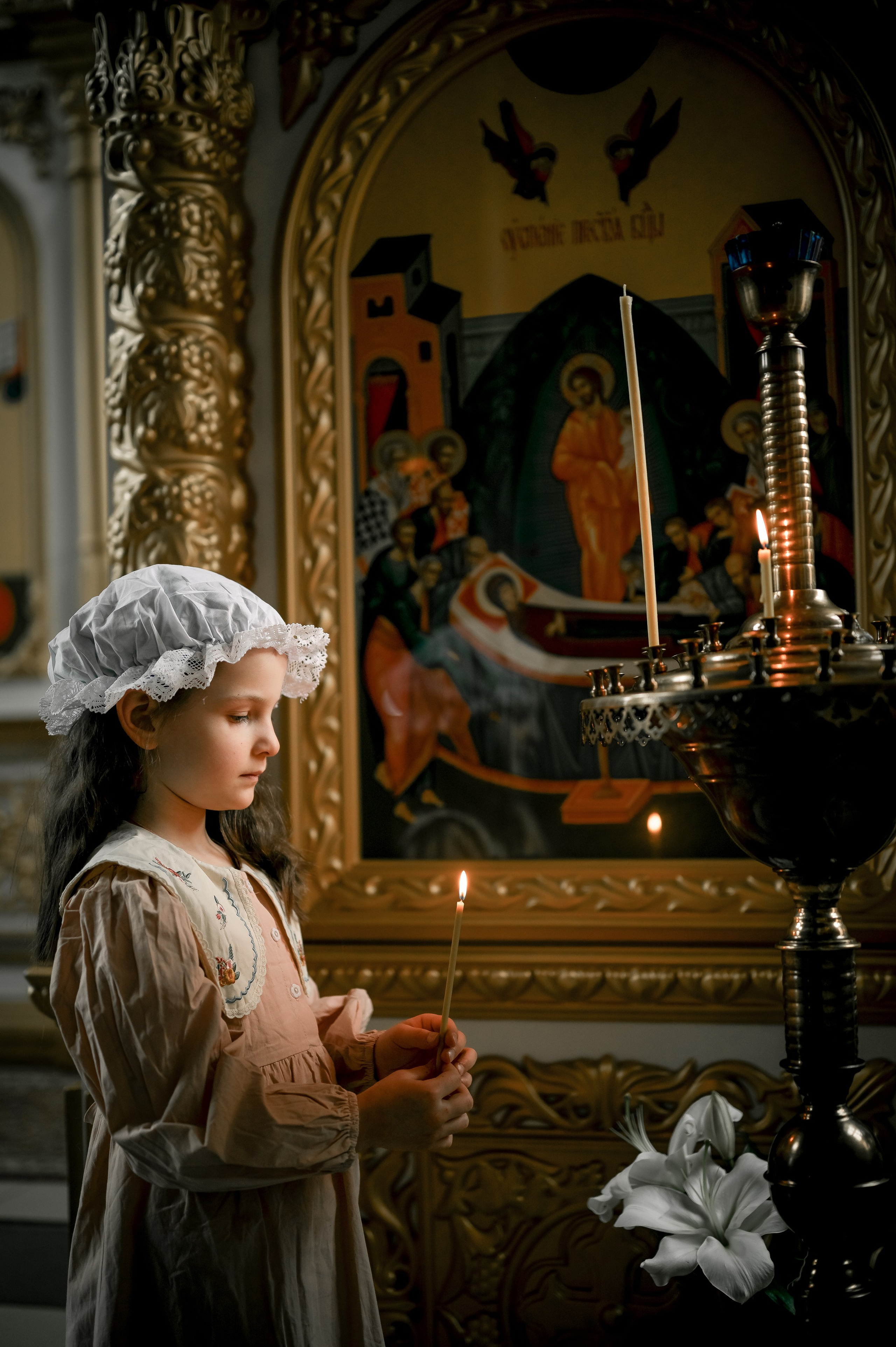 Таинство крещения. Фотограф новорождённых, семейный, школьный в городе Калуге Евгения