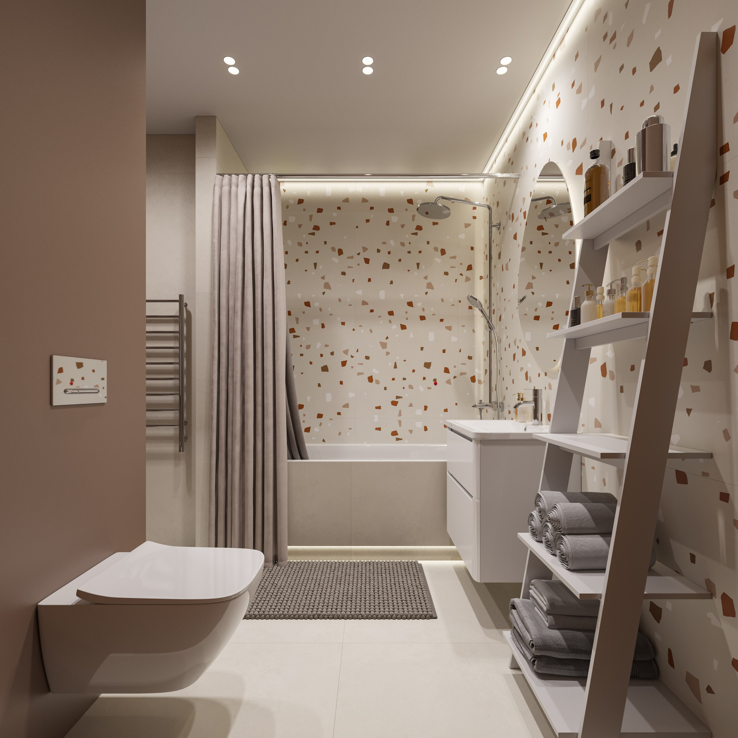 3D Визуализации Загородного Дома в Стиле Минимализм | Бежевые Тона и Дерево. Визуализатор интерьера в Москве | Брагин Кирилл