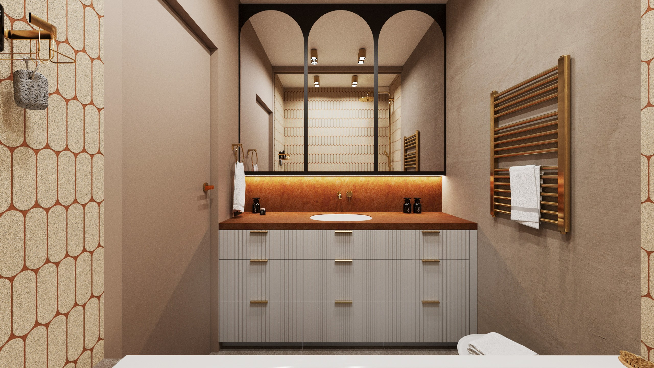 Терракотовый интерьер в Красноярске. Интерьерный дизайнер и художник. Локация в г. Екатеринбурге беру проекты в разных странах