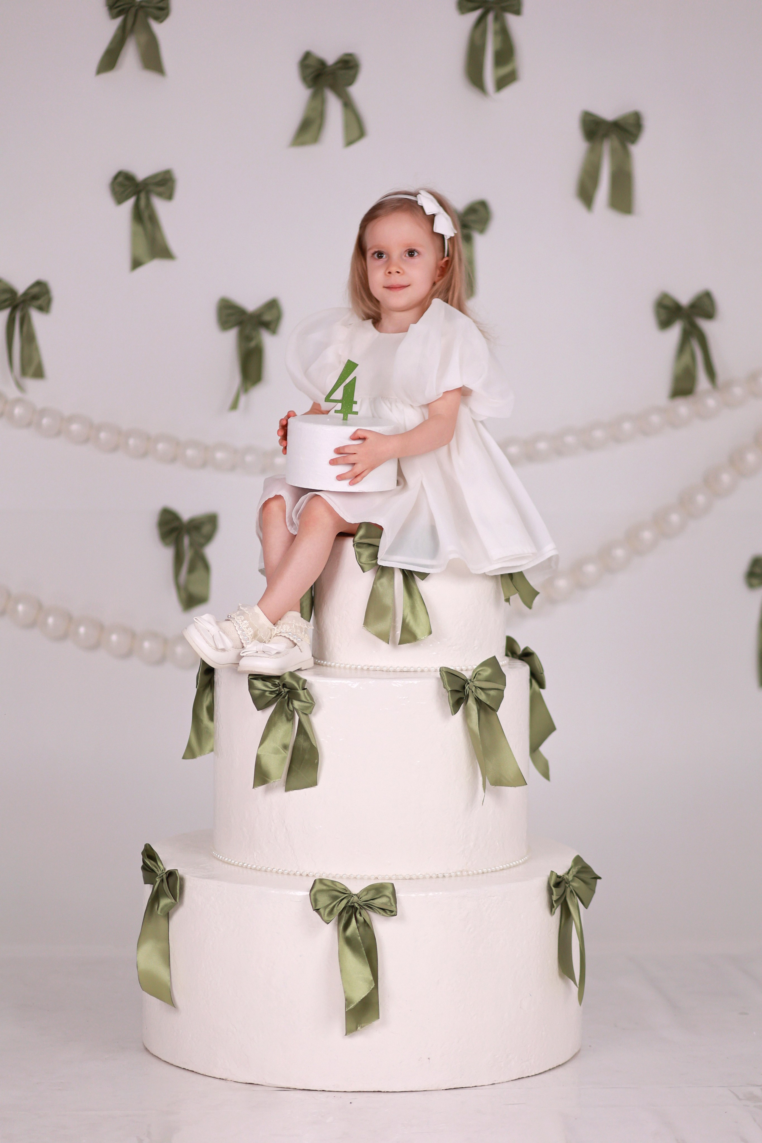 Зеленые бантики. Детский семейный фотограф Краснодар