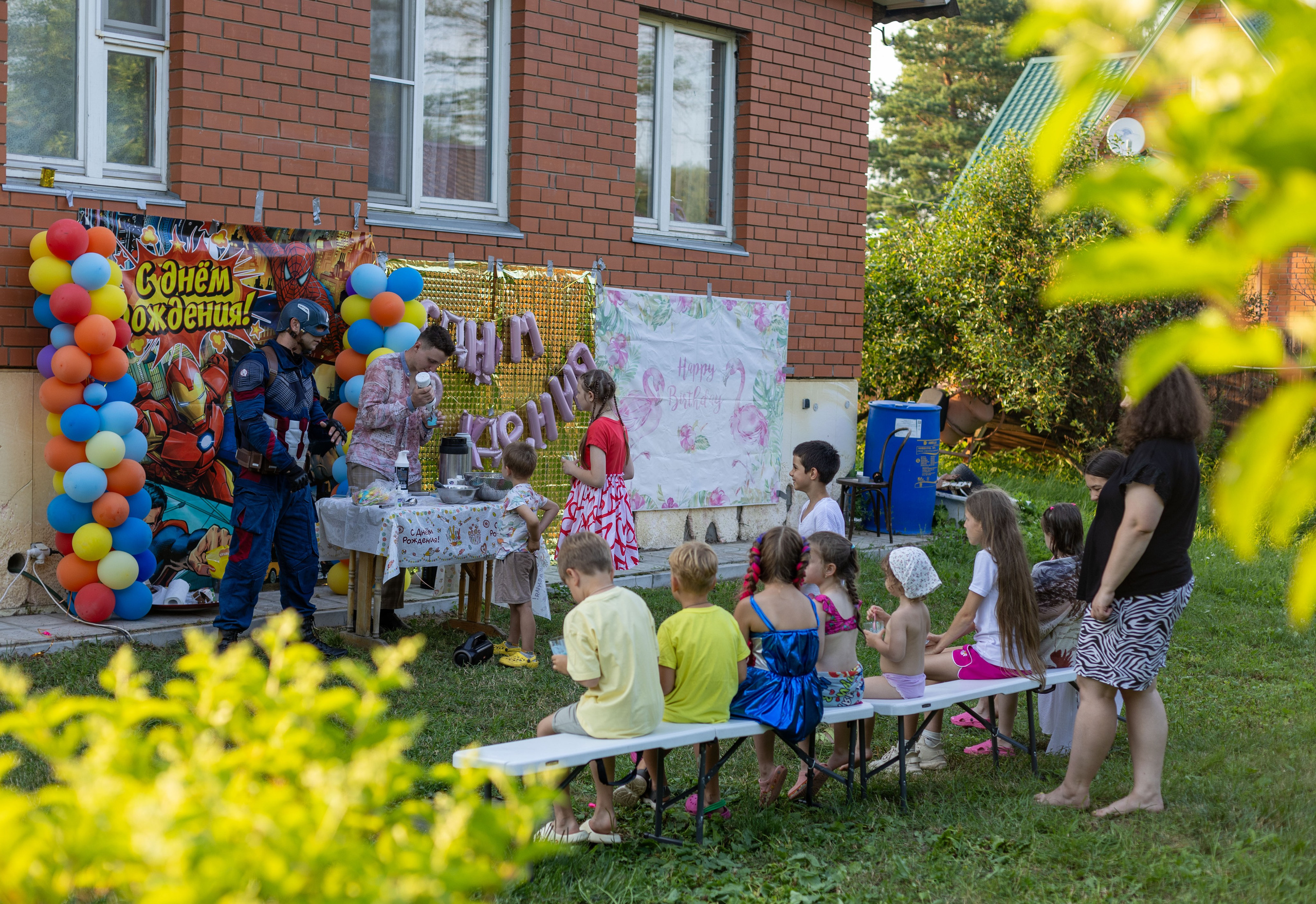 День рождения Насти. Пенная вечеринка. Семейный и детский фотограф Анна Петракова