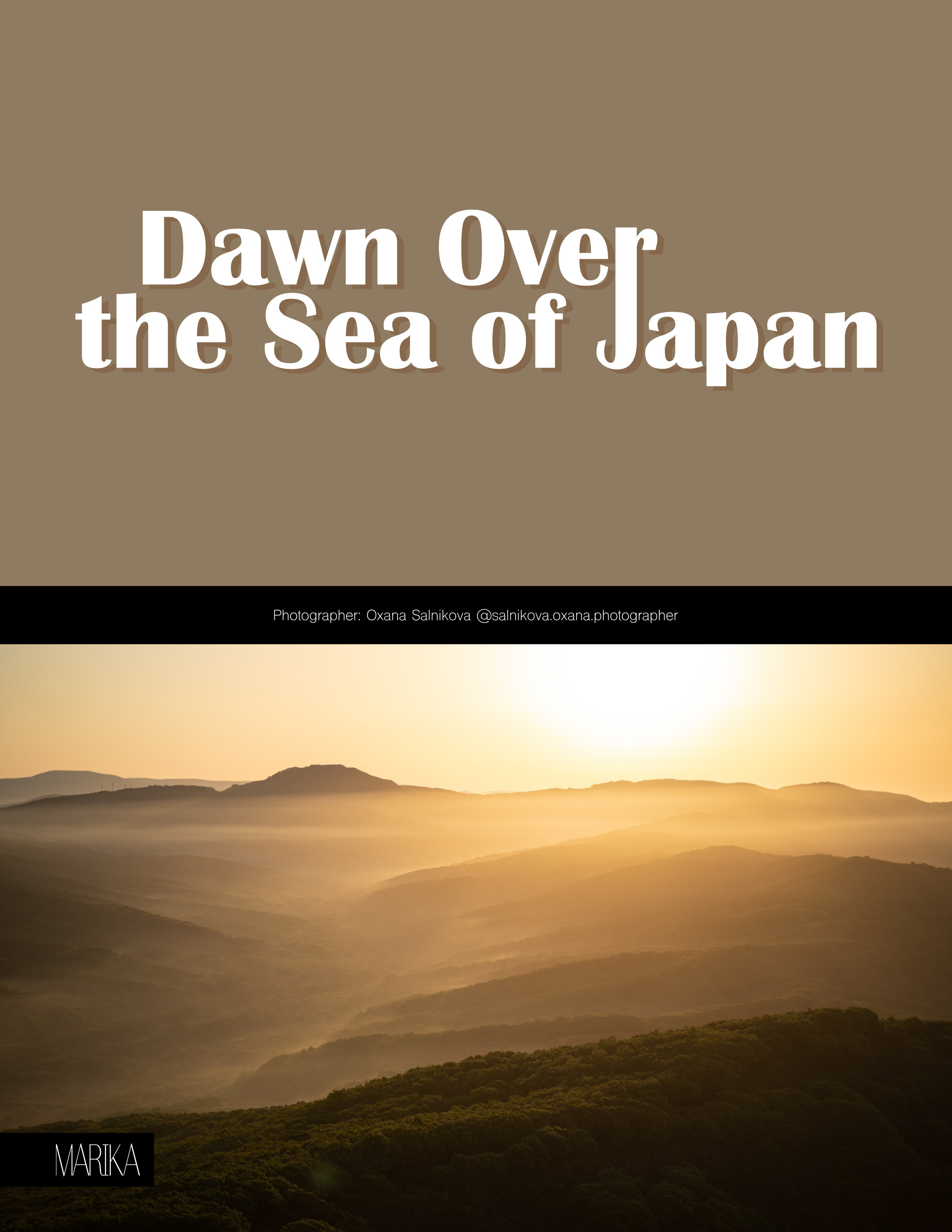 Marika: Dawn over the Sea of Japan. Фотограф в Находке Сальникова Оксана
