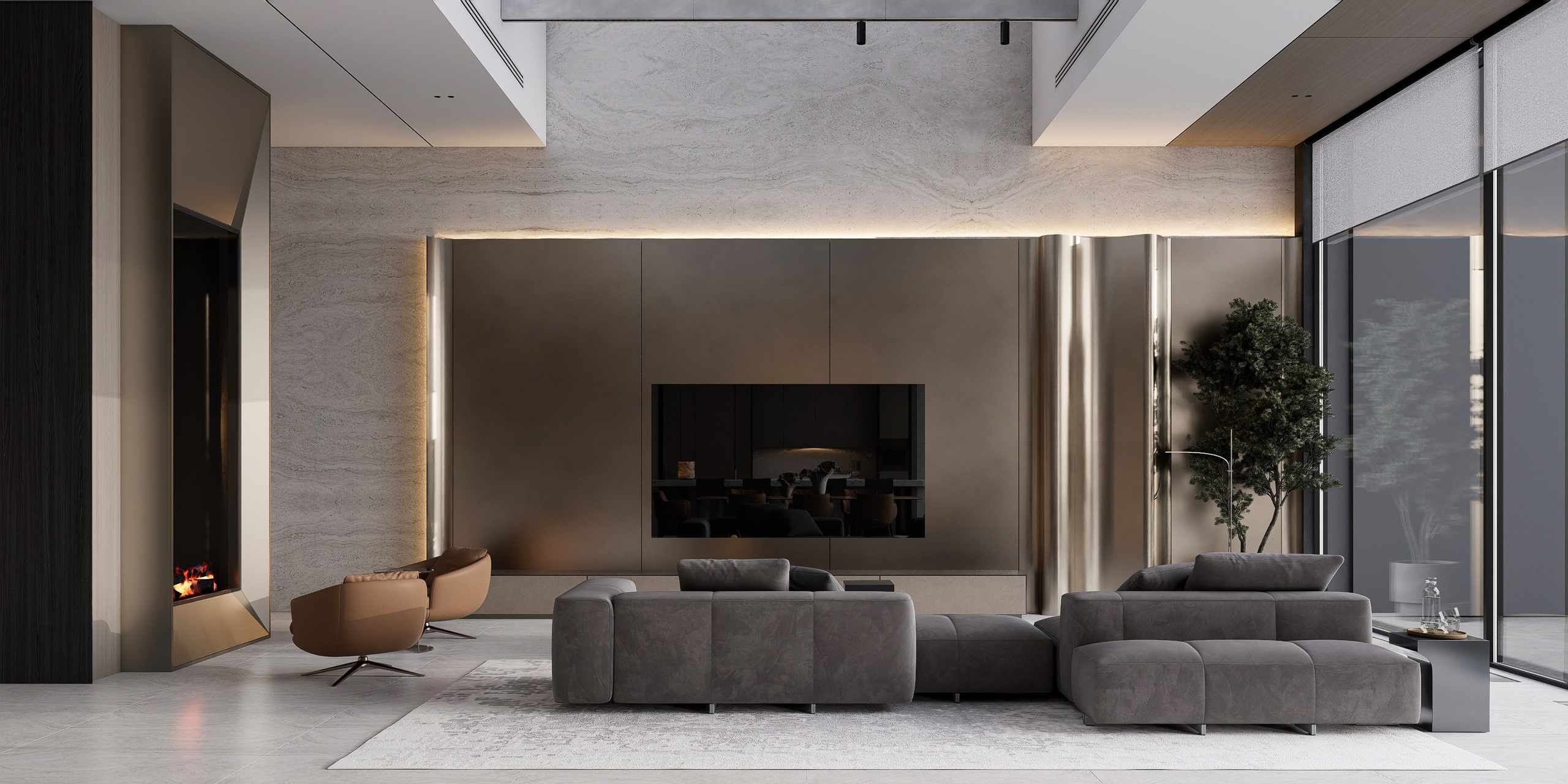 Загородный дом Благовещенск_интерьер_для сайта. Архитектурно-дизайнерское бюро ROOMS