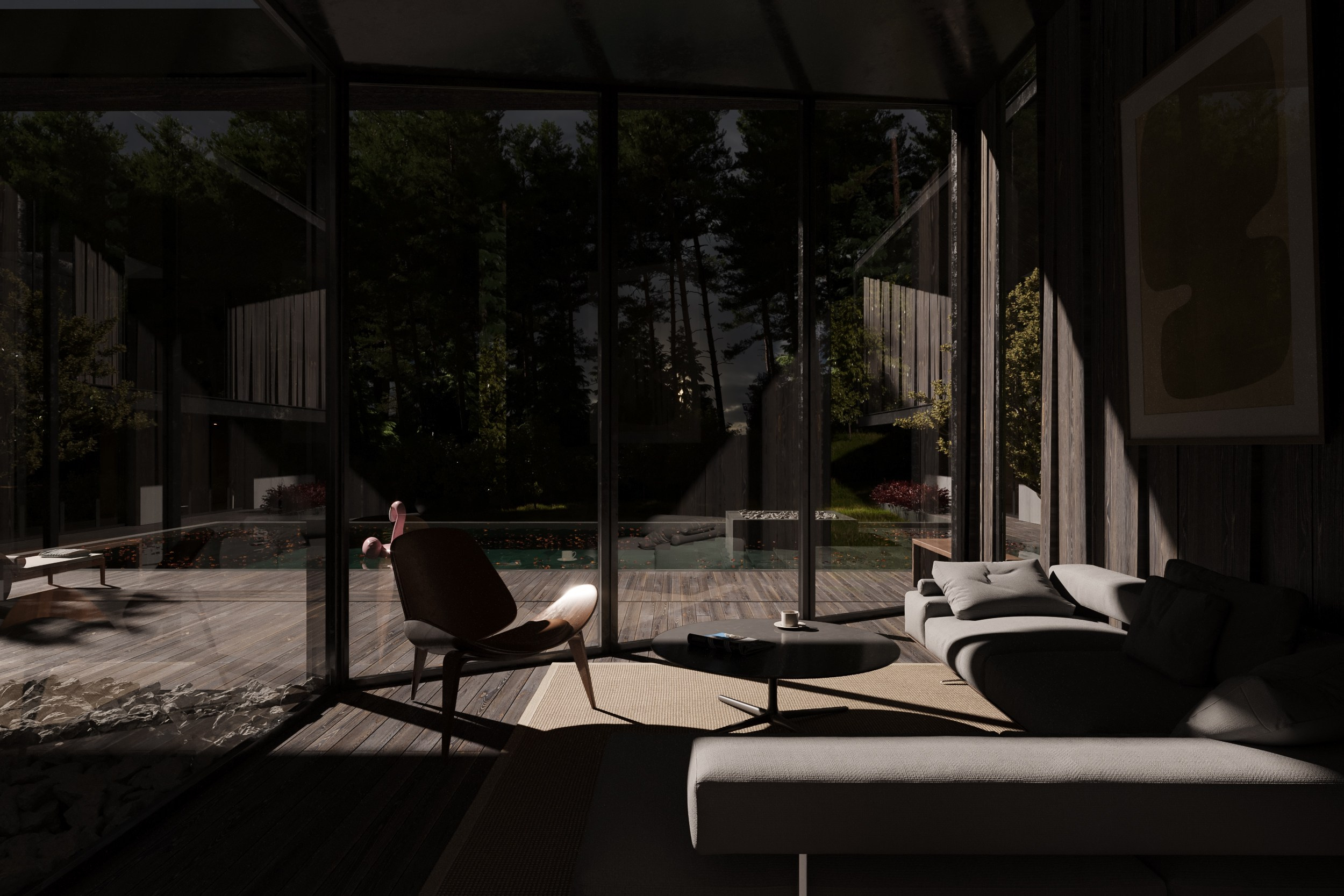 Y/A/O RESIDENCE. 3D визуализация интерьера и архитектурной среды