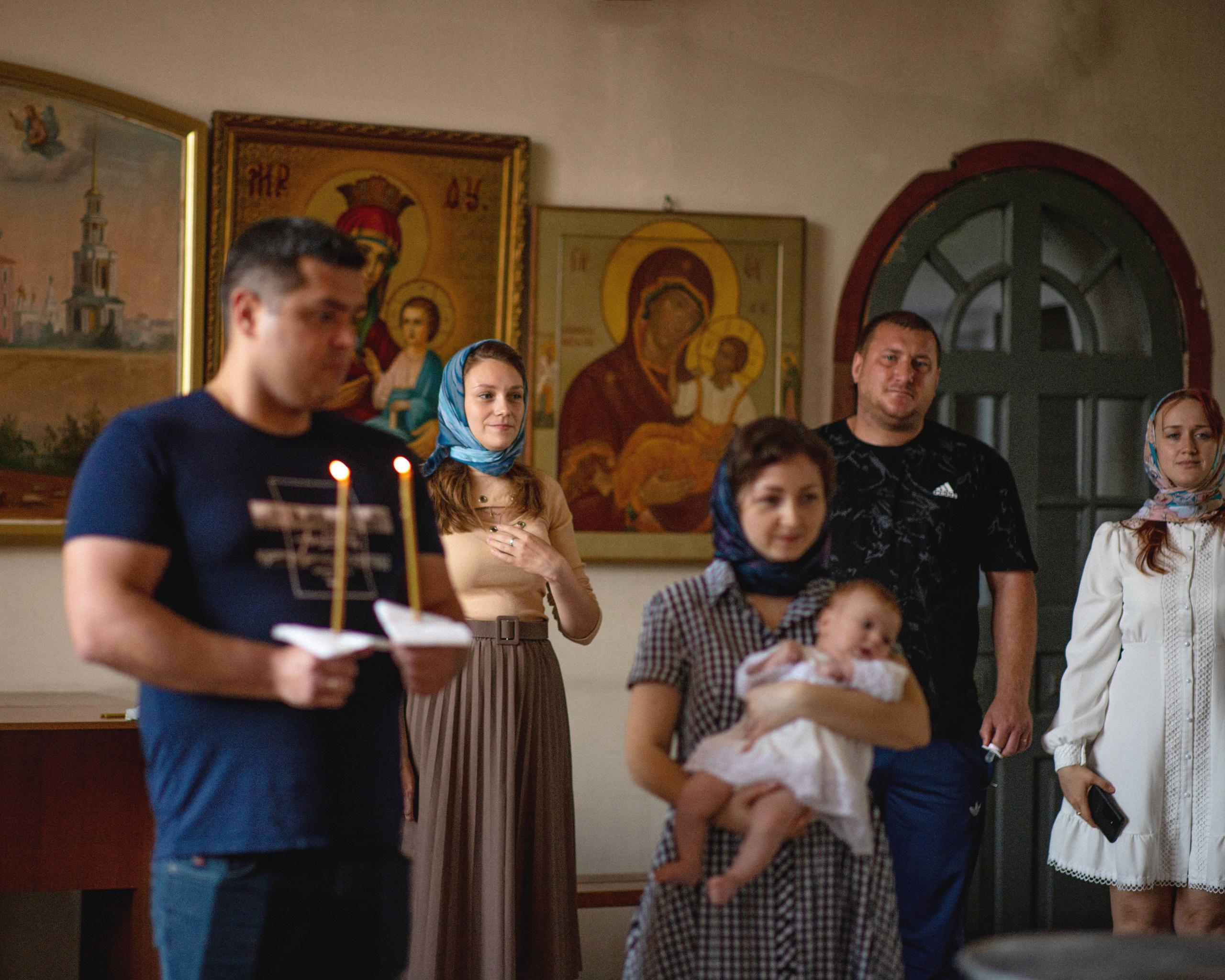 Крещение Марии. Фотограф на крещение в Рязани. Семейный фотограф