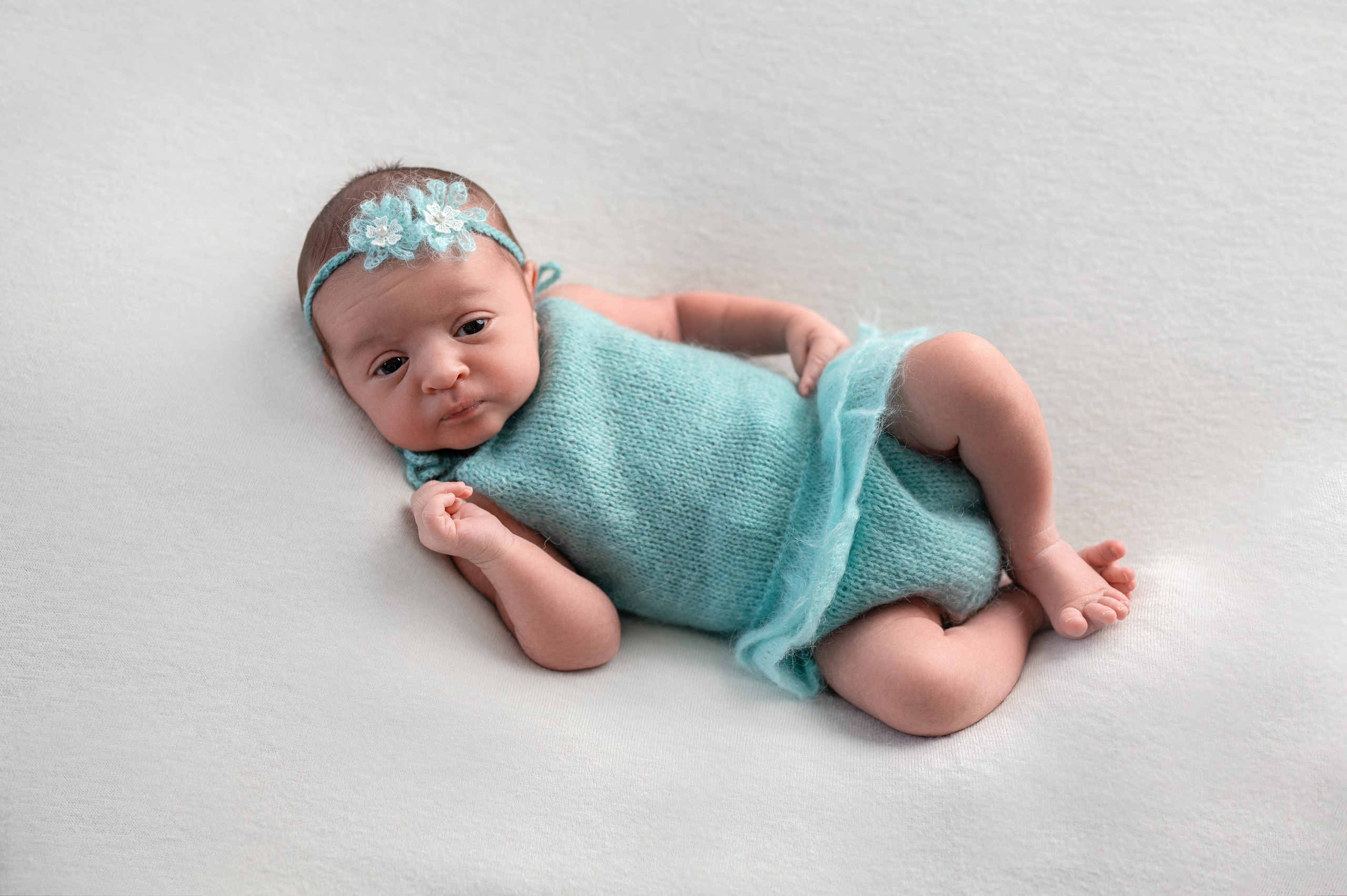 Возраст 3 недели, девочка. Фотограф новорождённых Ольга Ушакова Москва