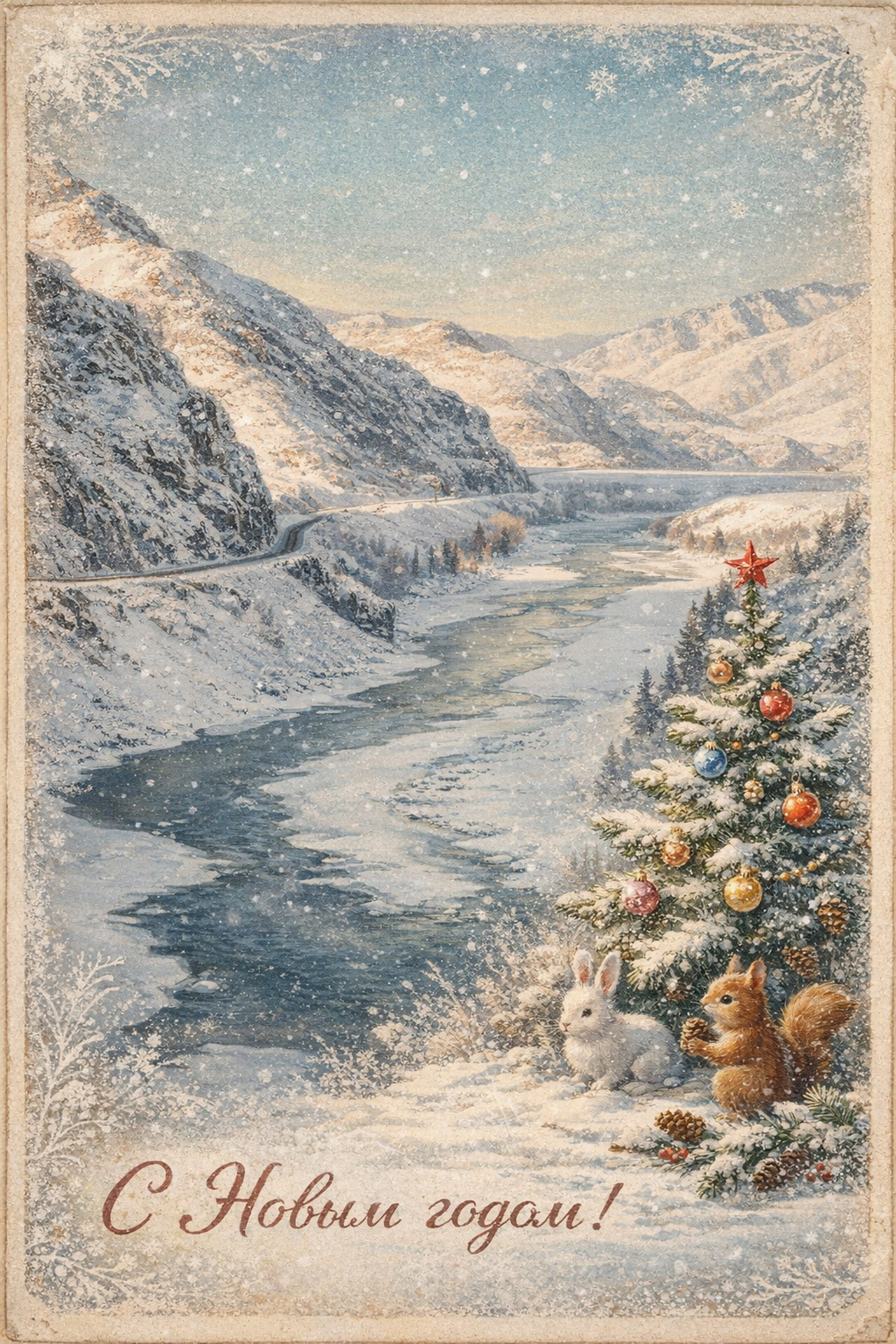 Открытки Новый год Алтай. Фотограф. Алтай