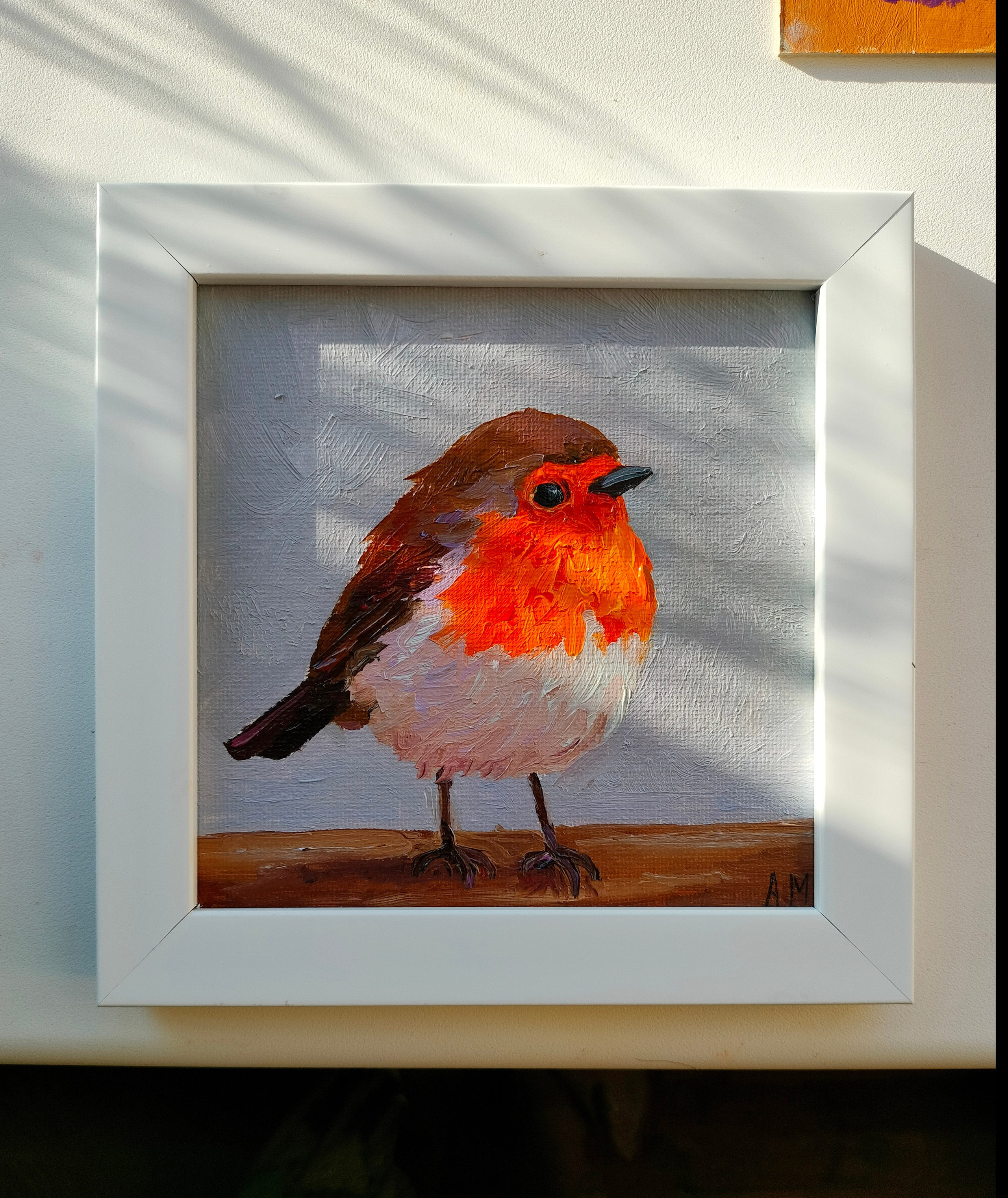 Маленькая масляная живопись в раме