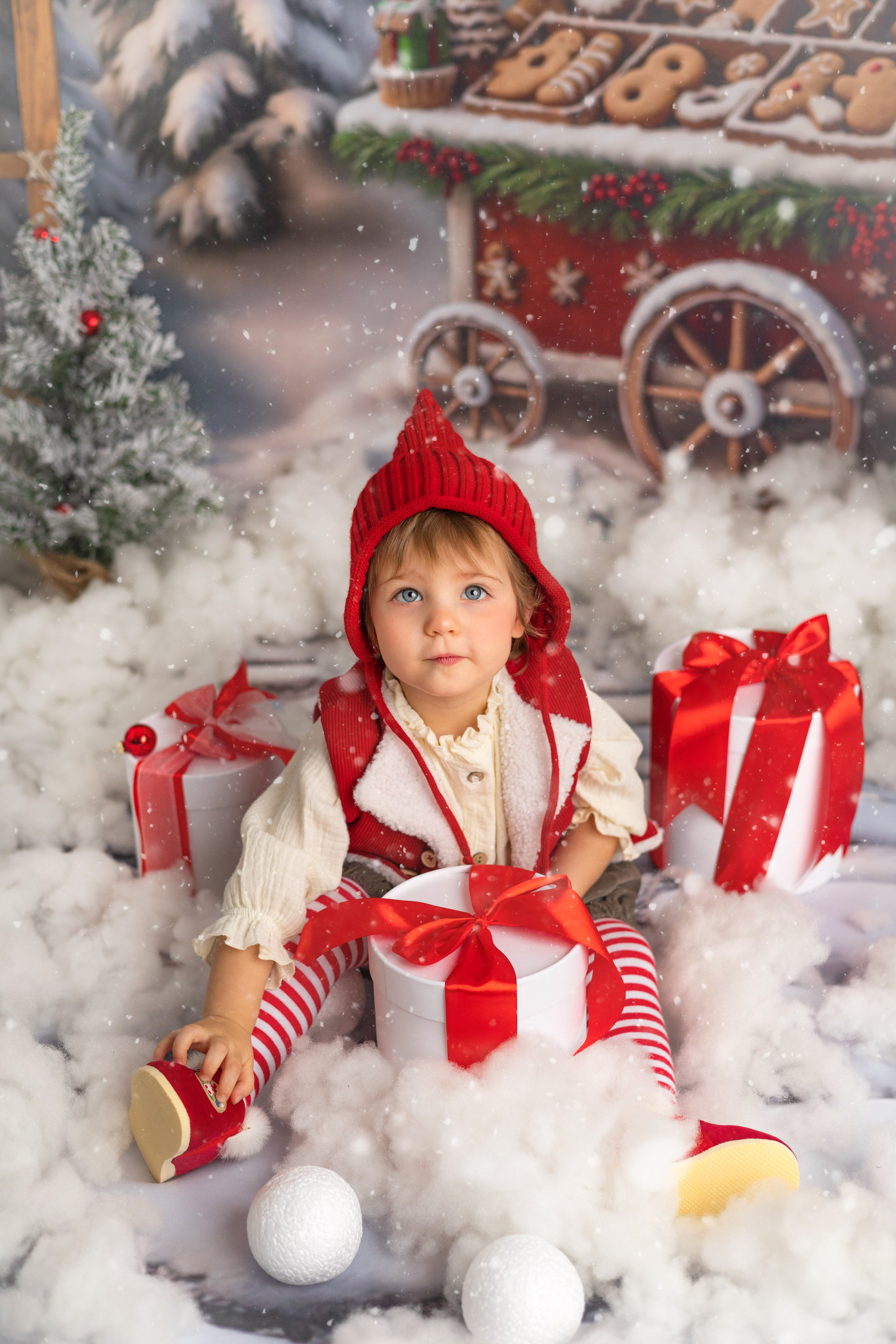 «Новогодний гномик». «Вкадре» — фотосессия новорожденных Тула | детский фотограф в Туле