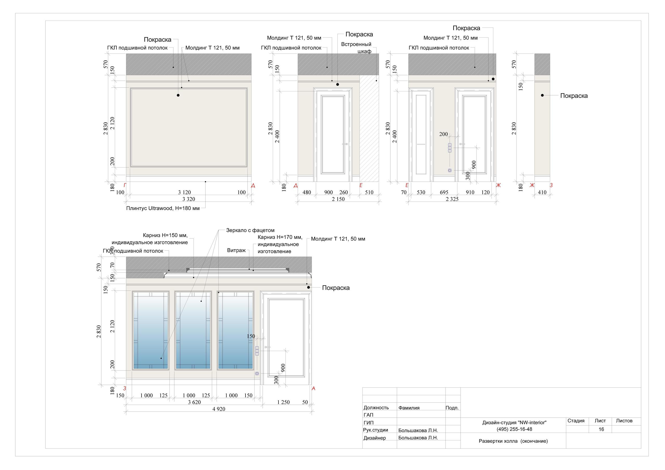 Пример проекта. Дизайн интерьера в Москве
