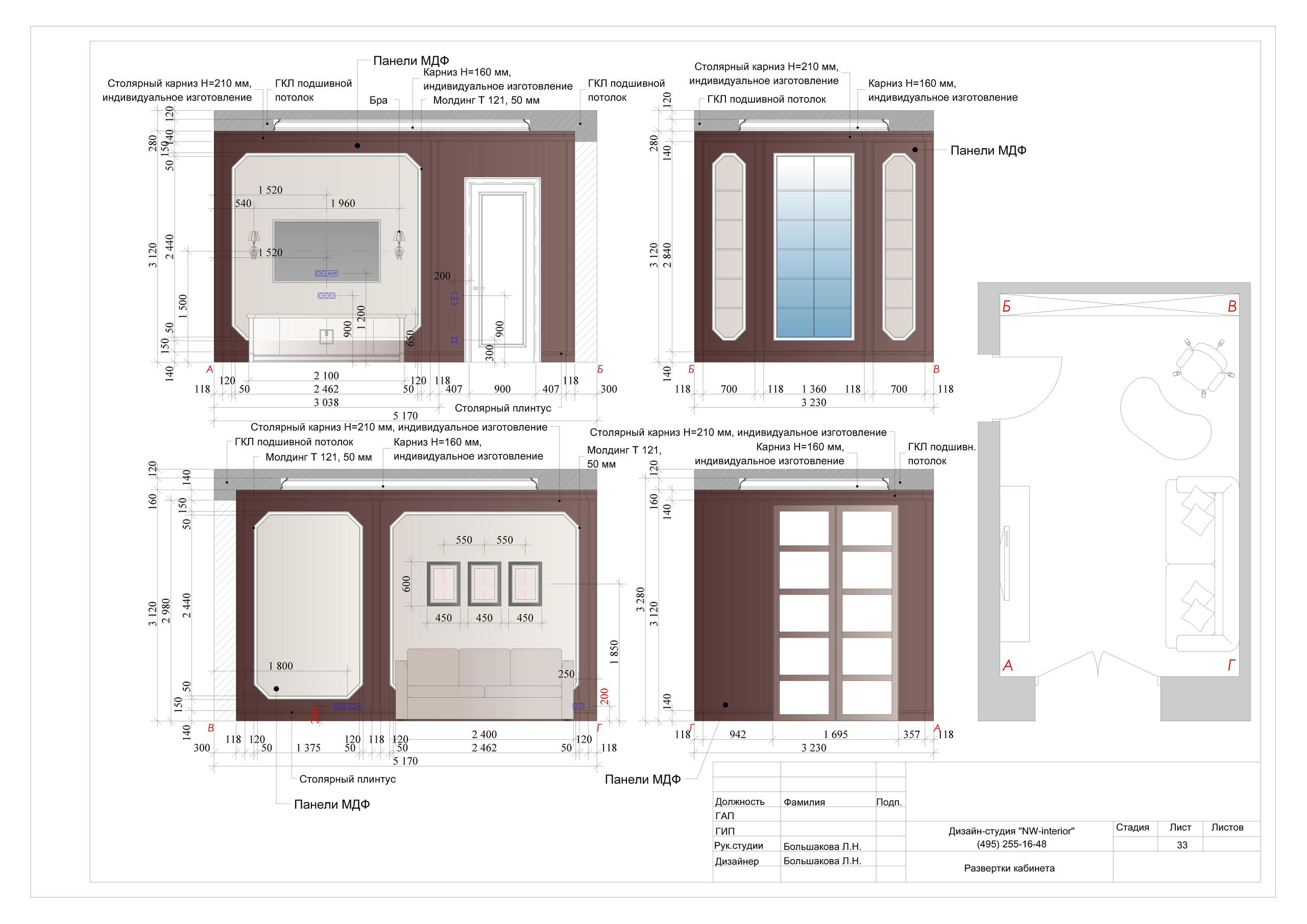 Пример проекта. Дизайн интерьера в Москве