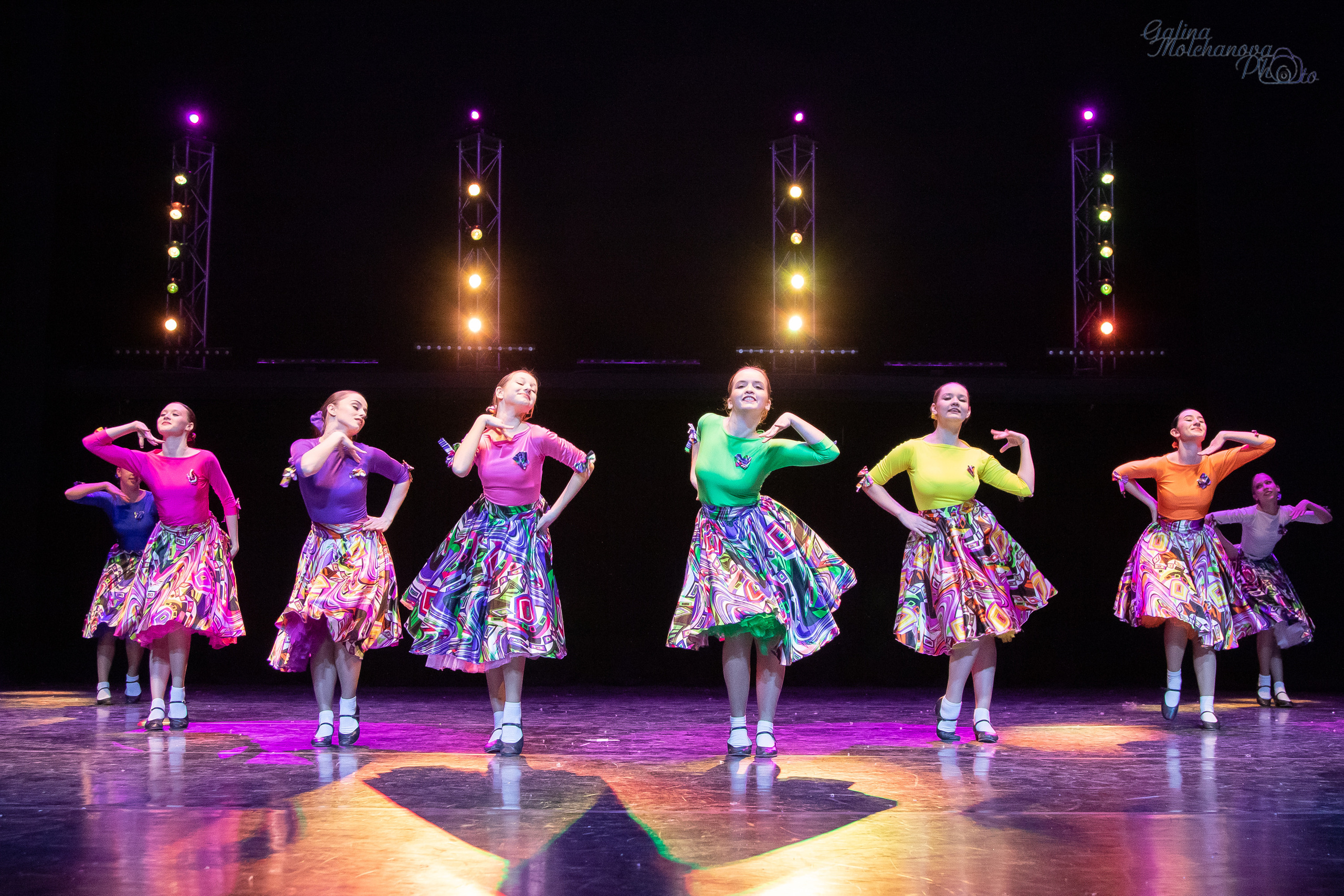 Новогодний концерт танцевального коллектива. Балетный фотограф в Москве Галина Молчанова