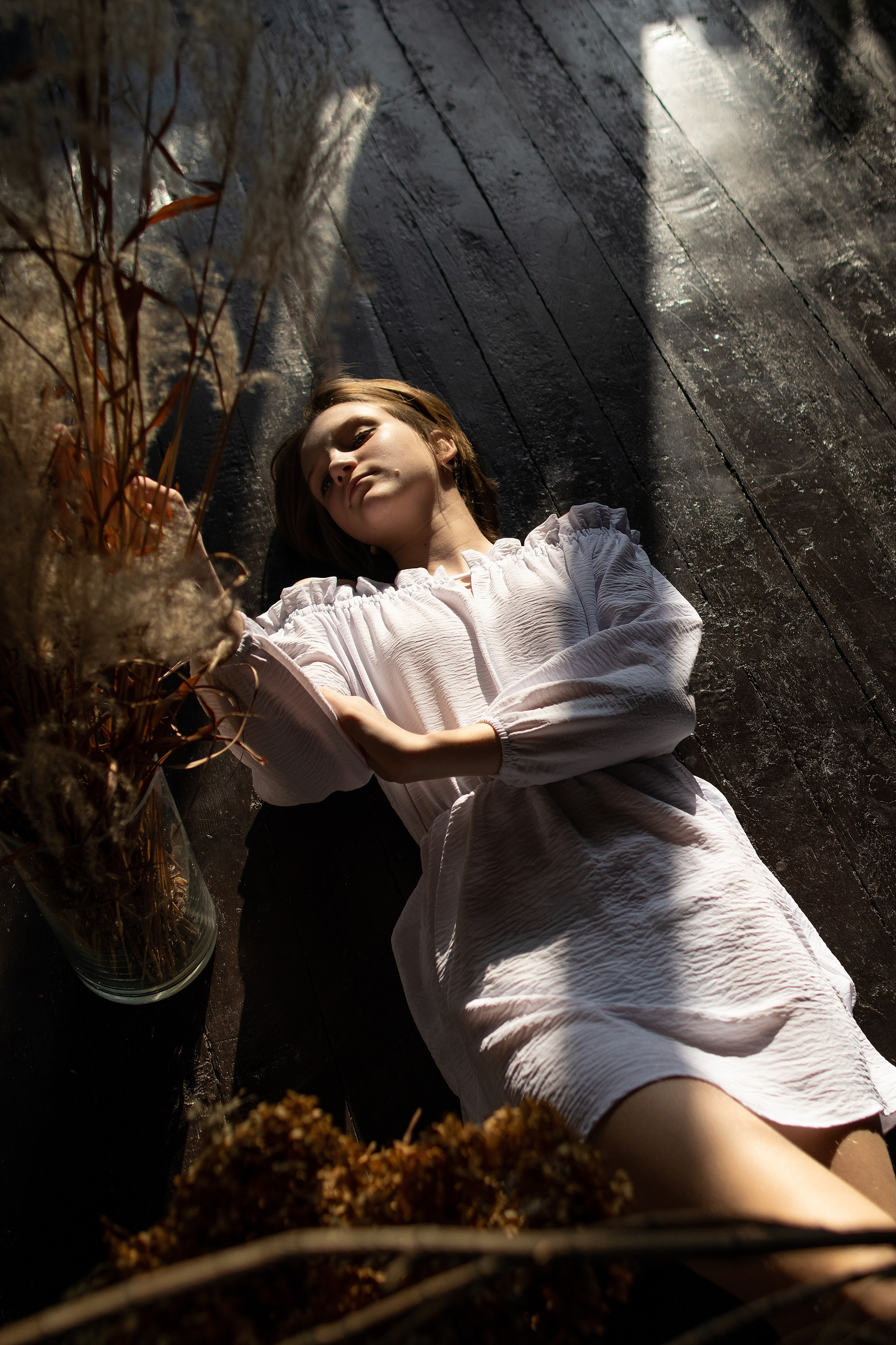 Фотосъемка лежа на спине