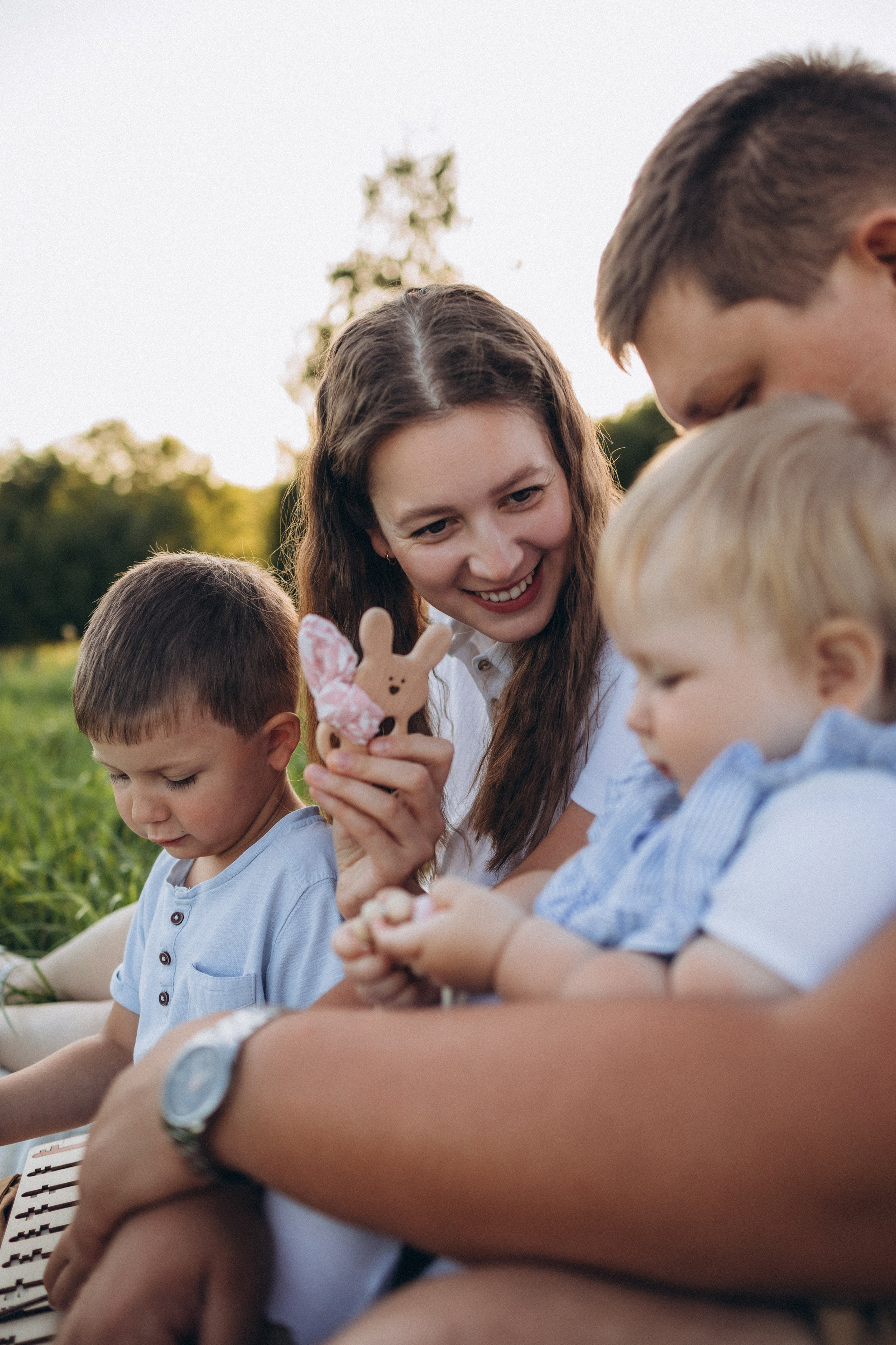 Ксюша, Вадим, Кирюша и Маша. Фотограф Елена Рябцева