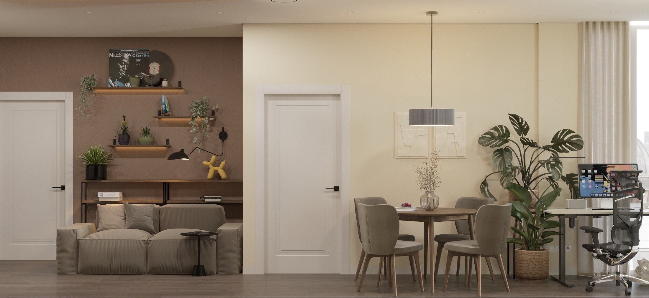 3д визуализация кв. 55 м² г. Курск. Ксения. 3D‑визуализатор