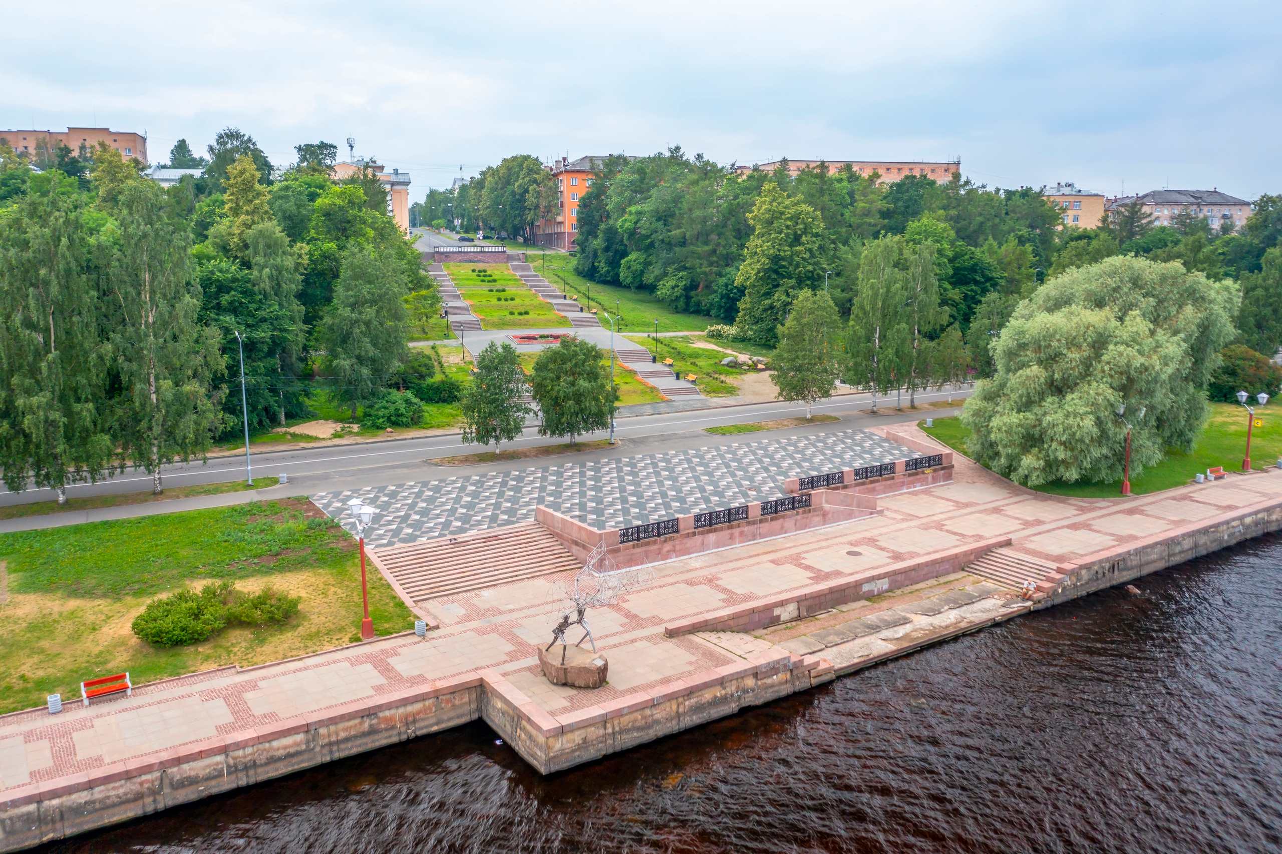 Набережная. Аэросъемка. Фото и Видео в Карелии. Алексей Фрилунд
