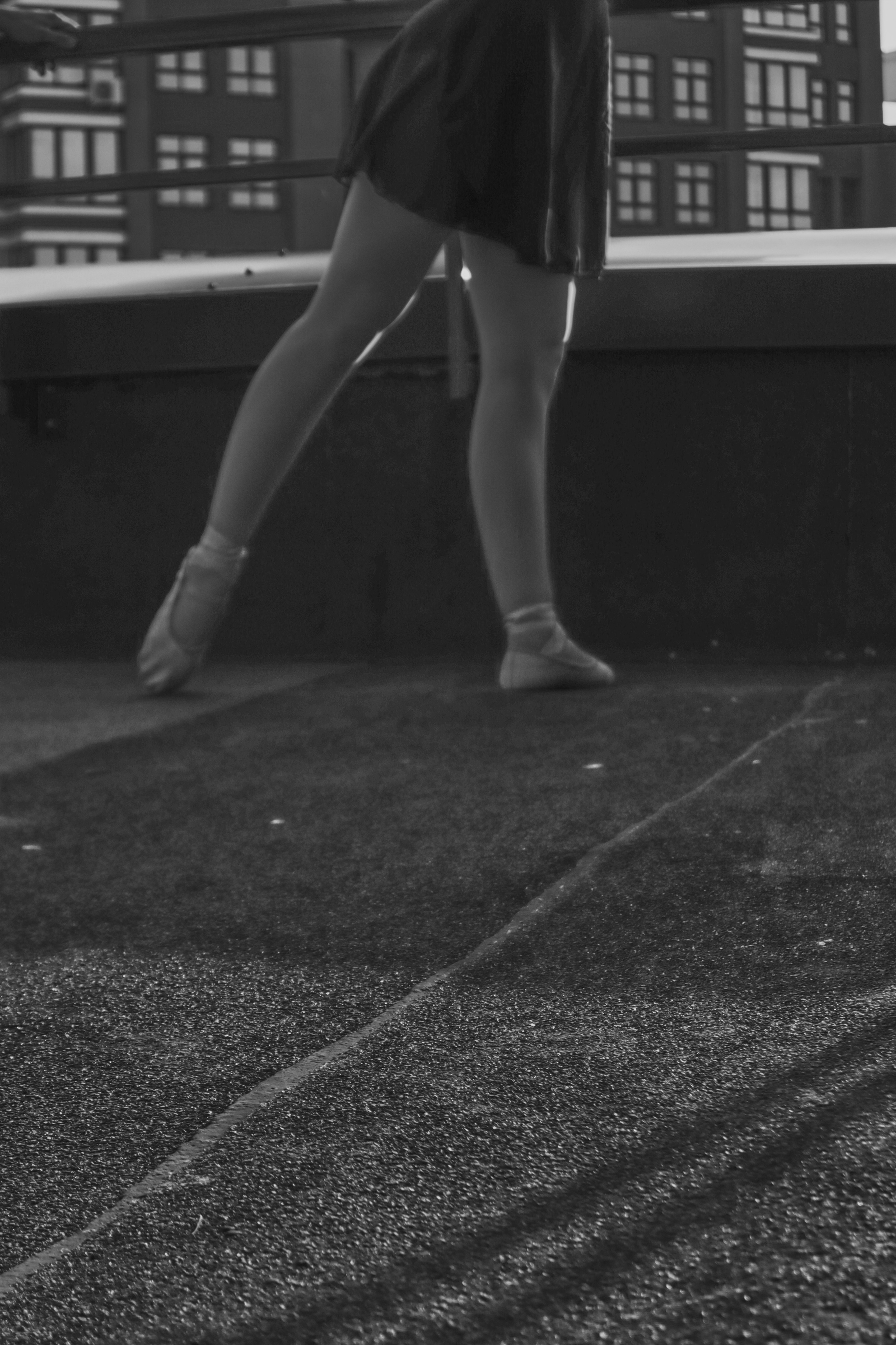 Черно-белоя фотография, танец