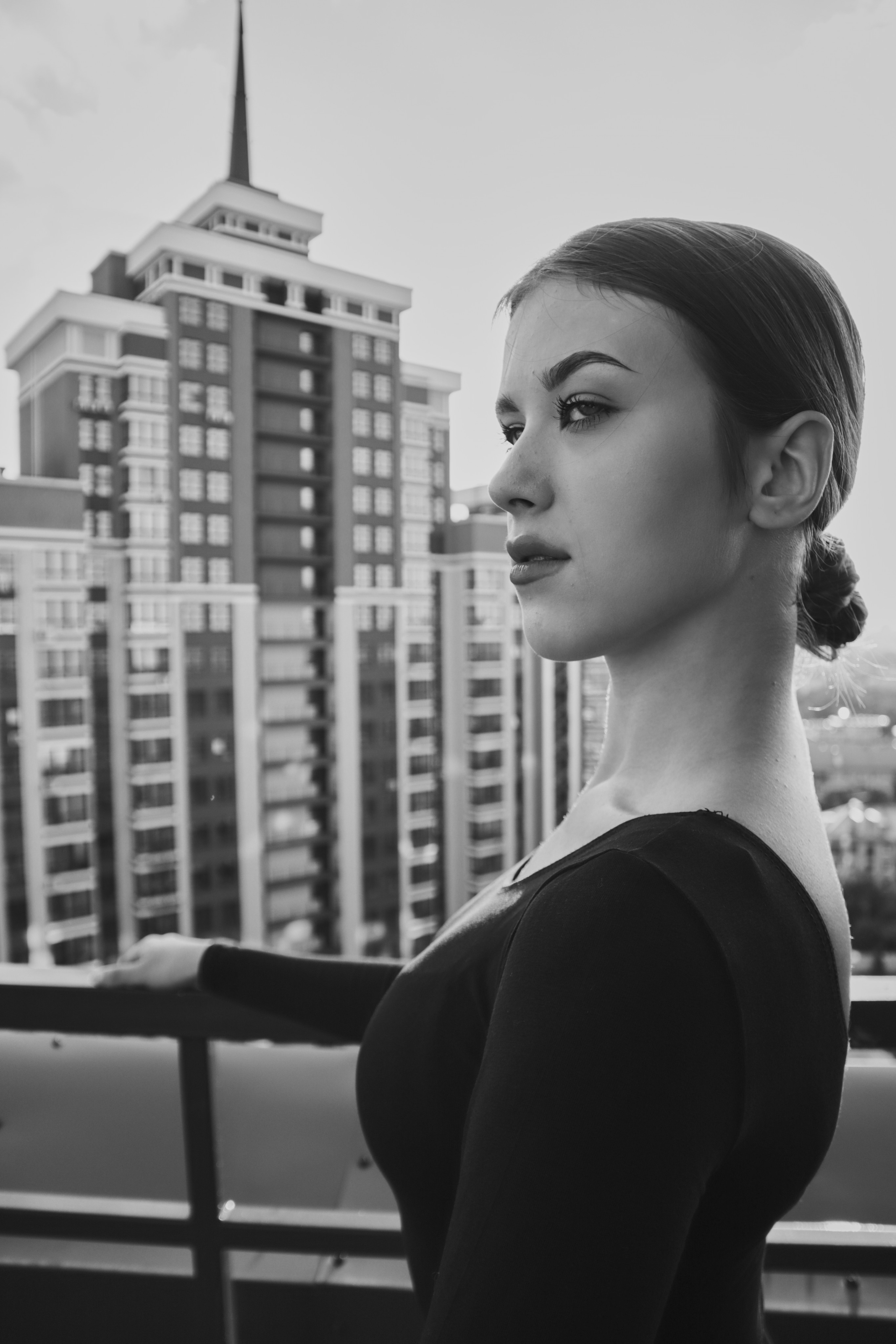 черно-белое балетное фото