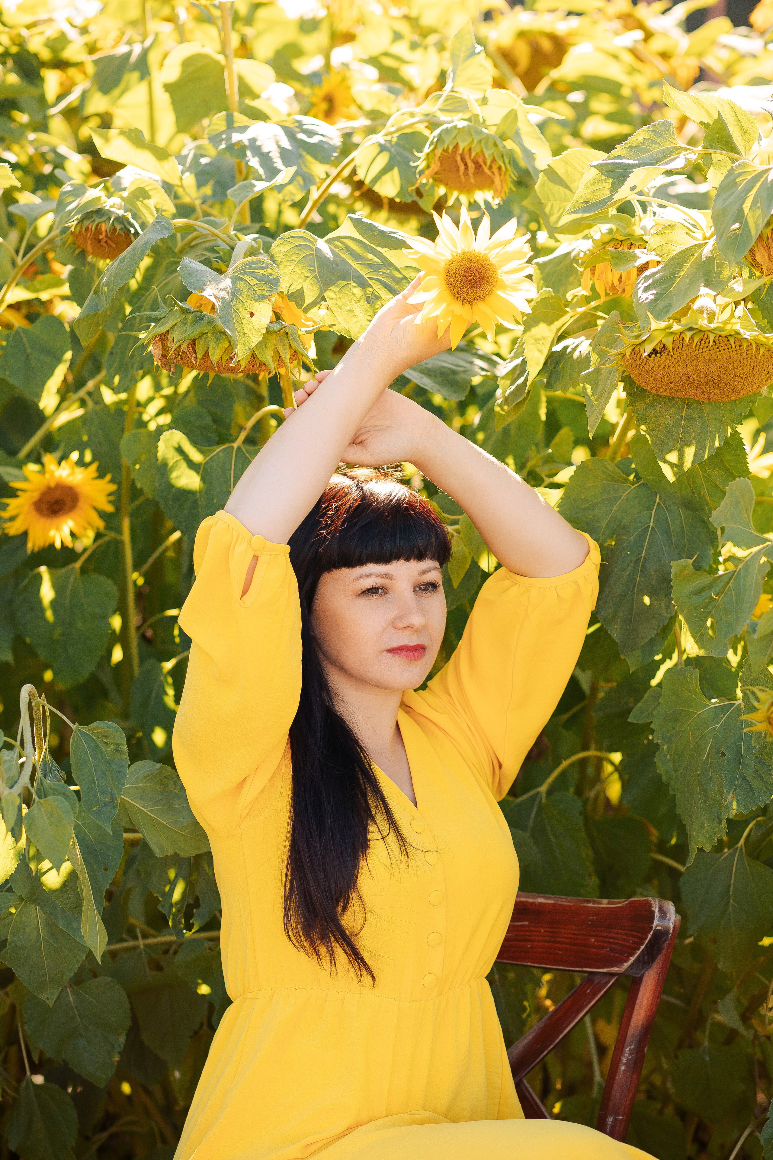 Индивидуальная фотосессия в подсолнухах. Фотограф в Санкт-Петербурге, Анна Скворцова