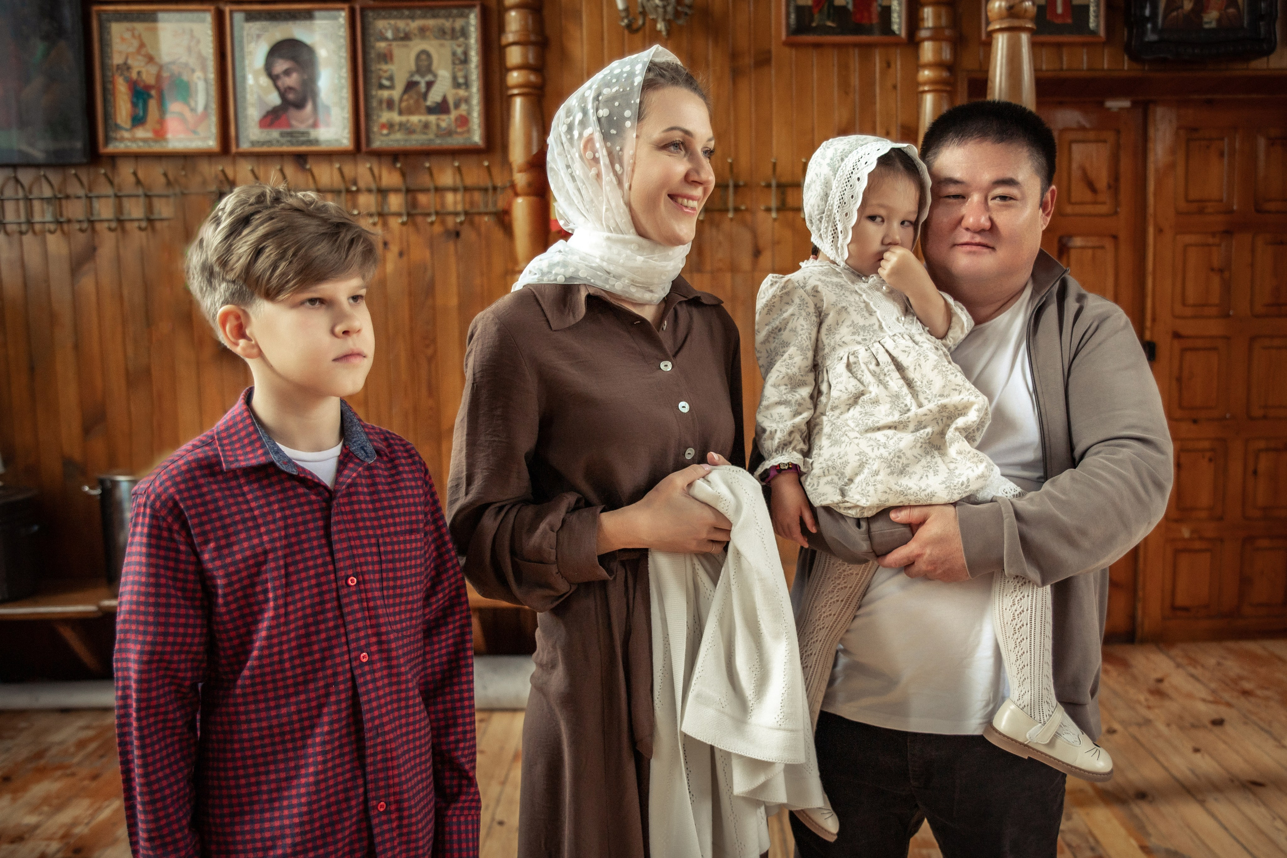 Таинство Крещения Геннадия, Храм Николая Чудотворца Краснослободск. Церковный, семейный и репортажный фотограф Волгоград, Волжский