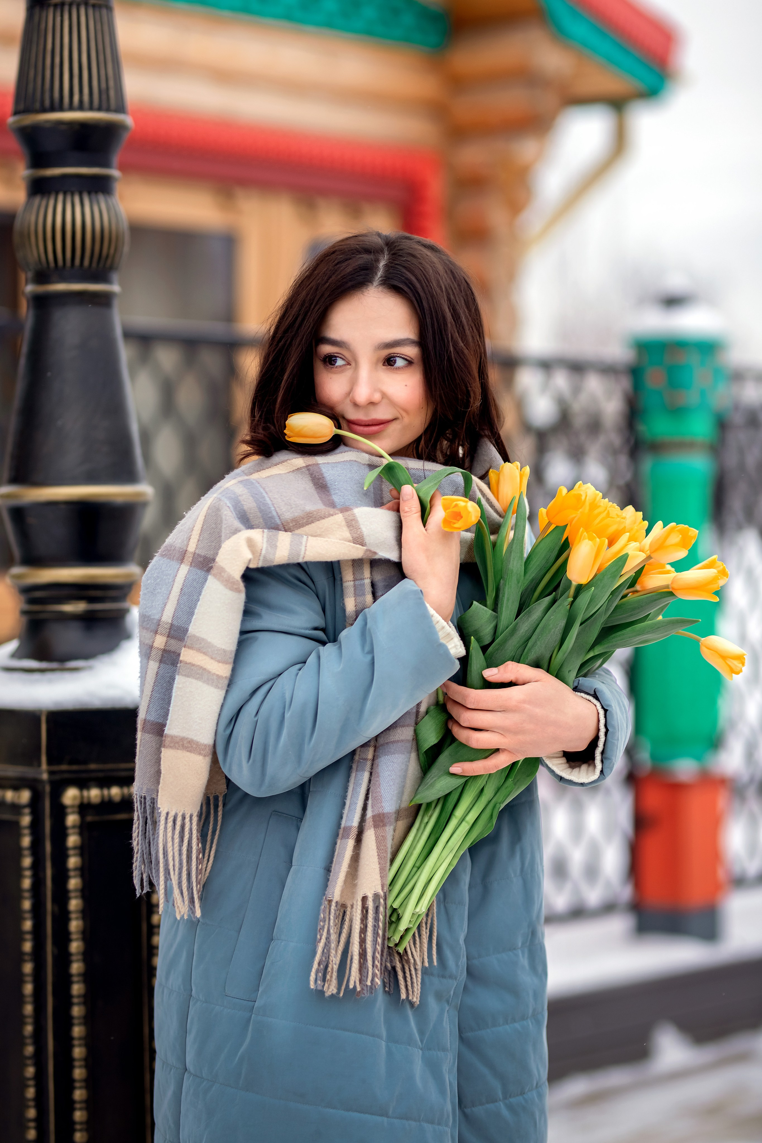 Желтые тюльпаны. Фотограф в Москве. Женские фотосессии, love-story, контент