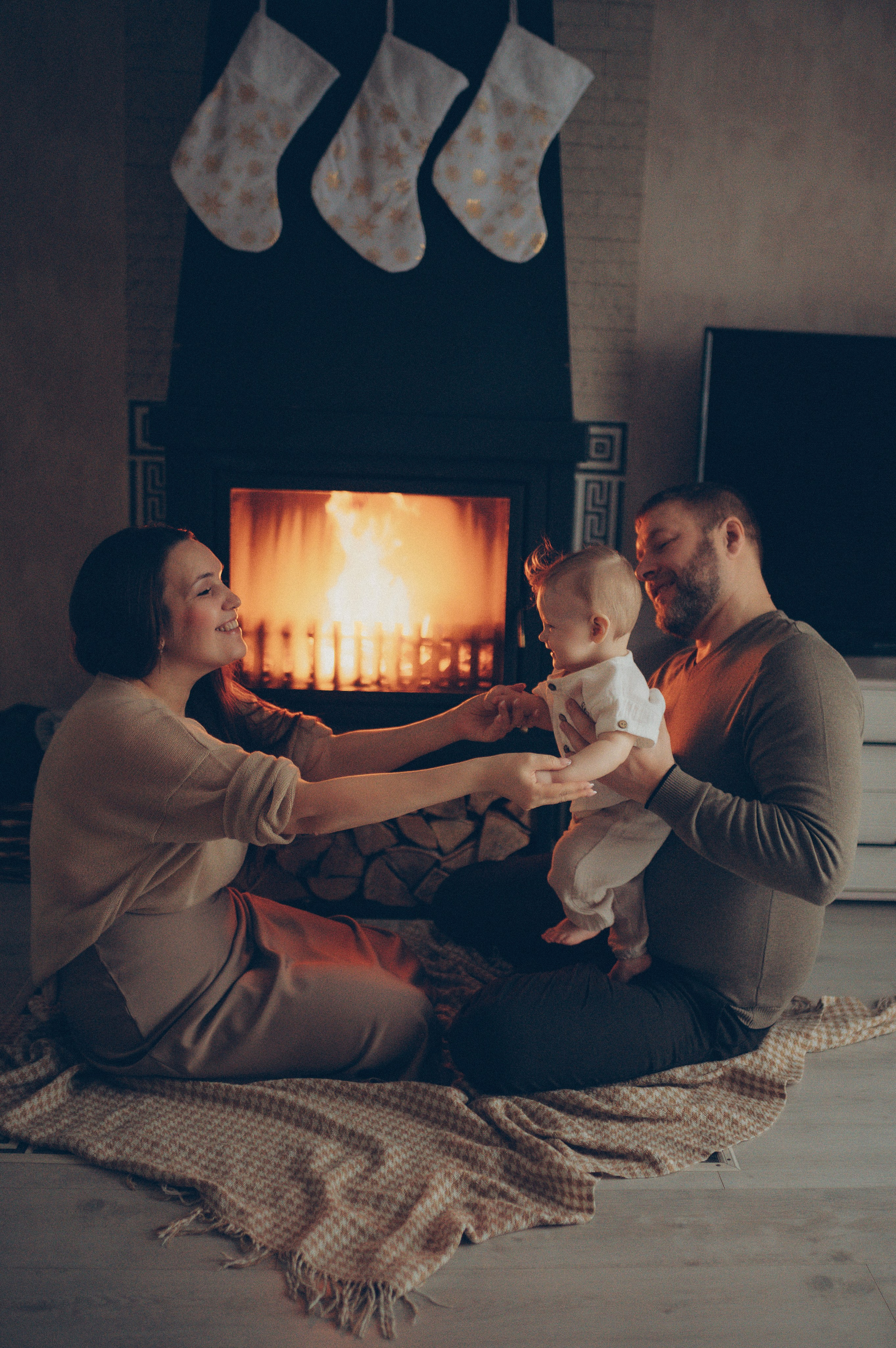 Лева, Жанна и Владимир (новогодняя домашняя). Фотограф, г. Лесной Свердловской области