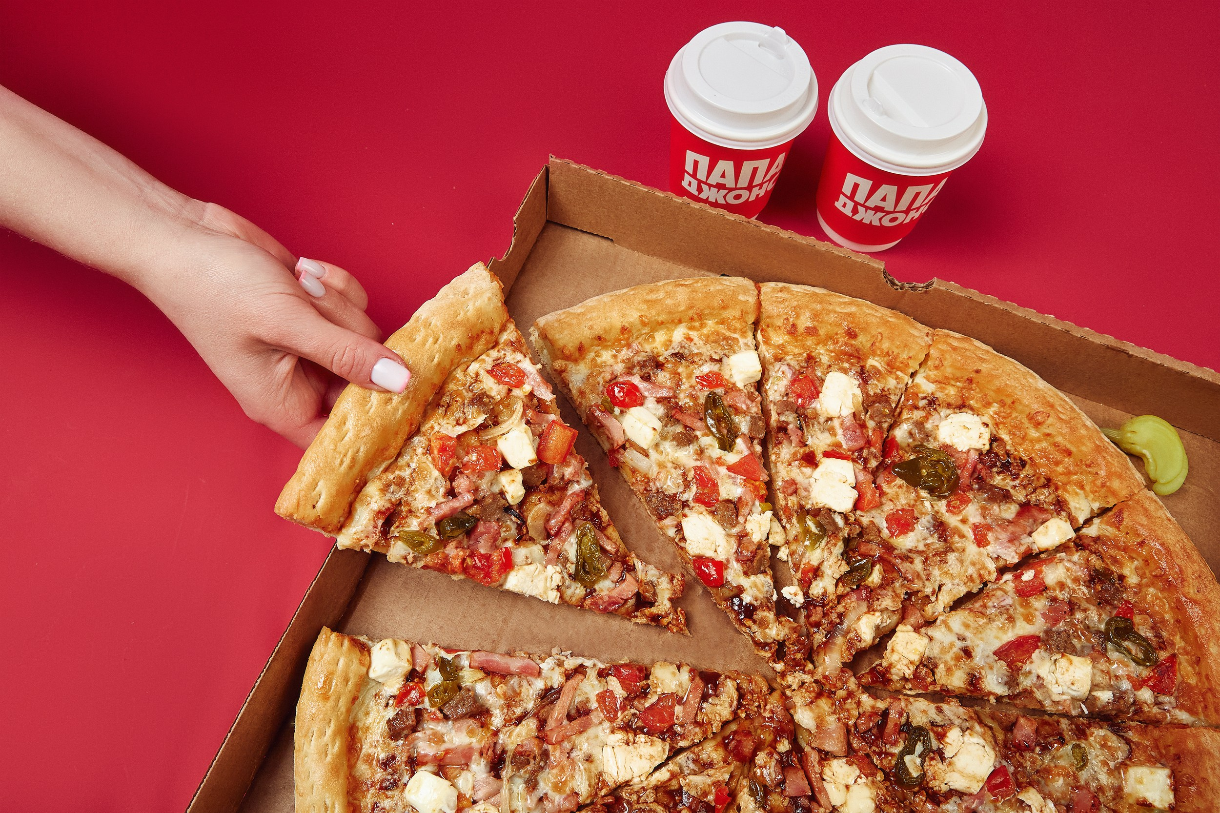 Съёмка для сети ресторанов «Папа Джонс»