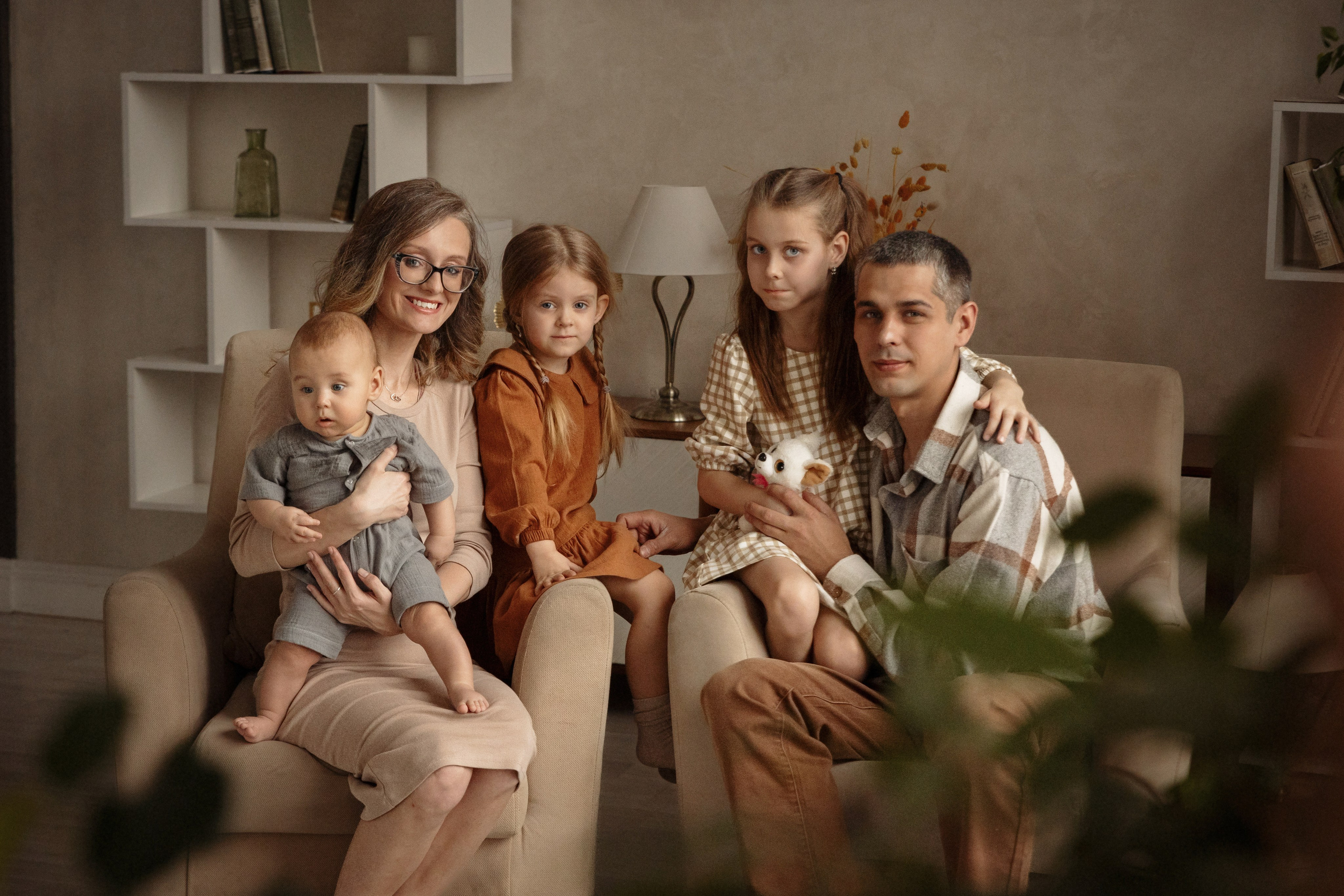 Семейная фотосессия дома. Семейный фотограф в Москве Трубинова Екатерина