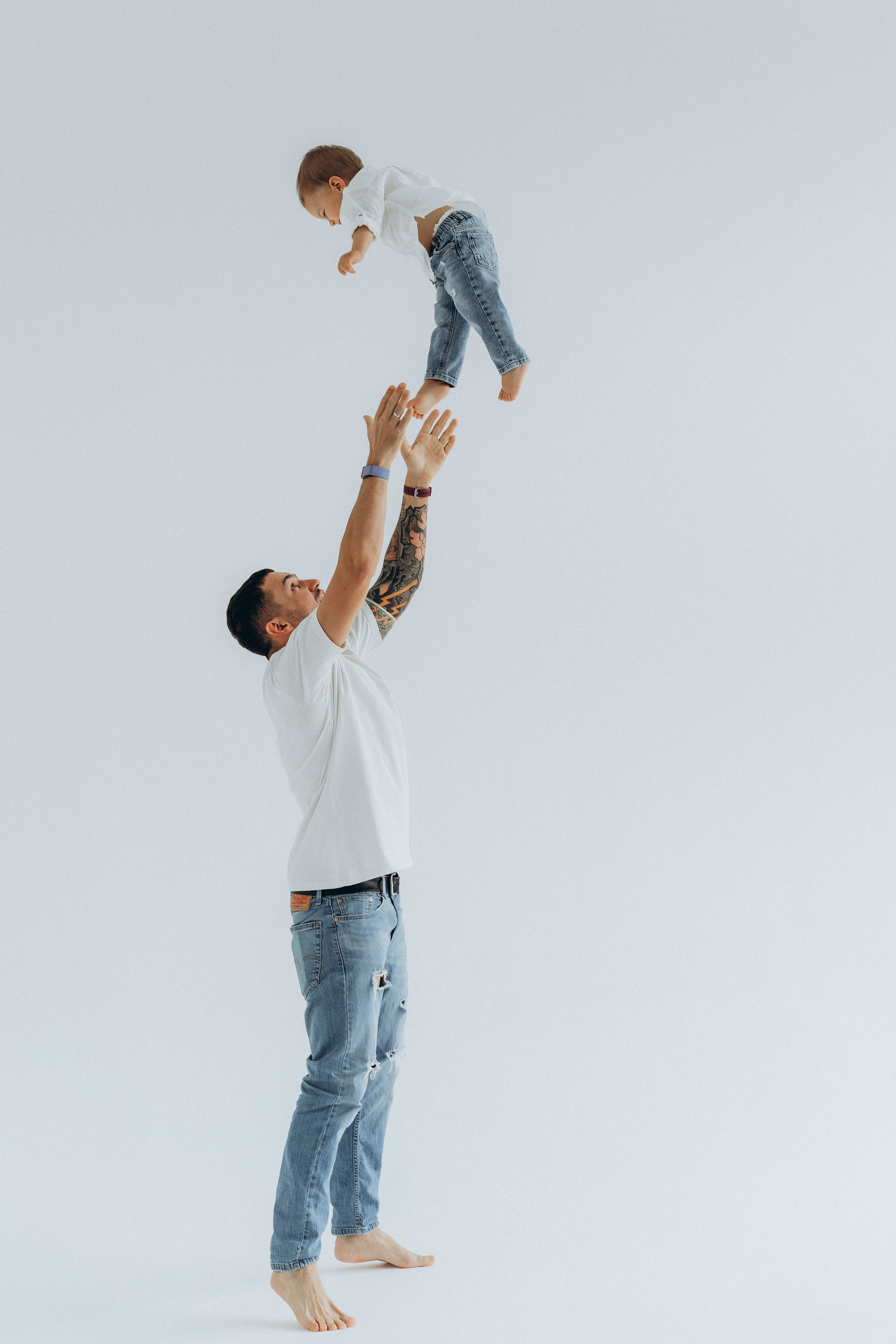 Семейная история на циклораме. Семейный фотограф в Москве Анастасия Скоголева
