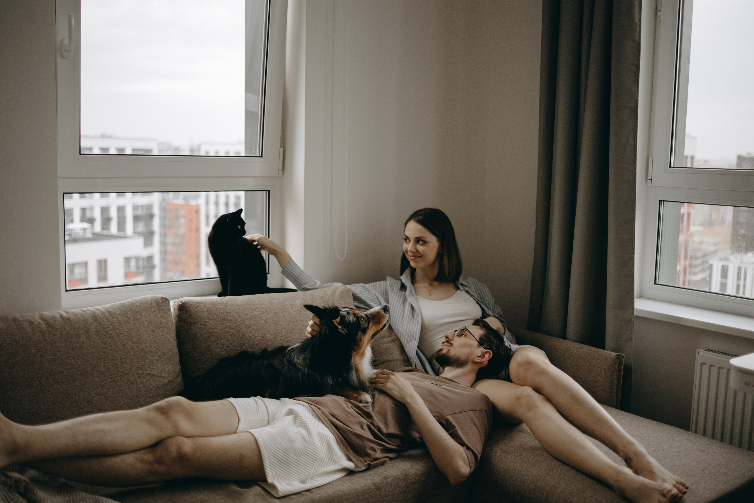 Настя, Никита и их Гром и Мяу. Фотограф — Анималист | Санкт-Петербург