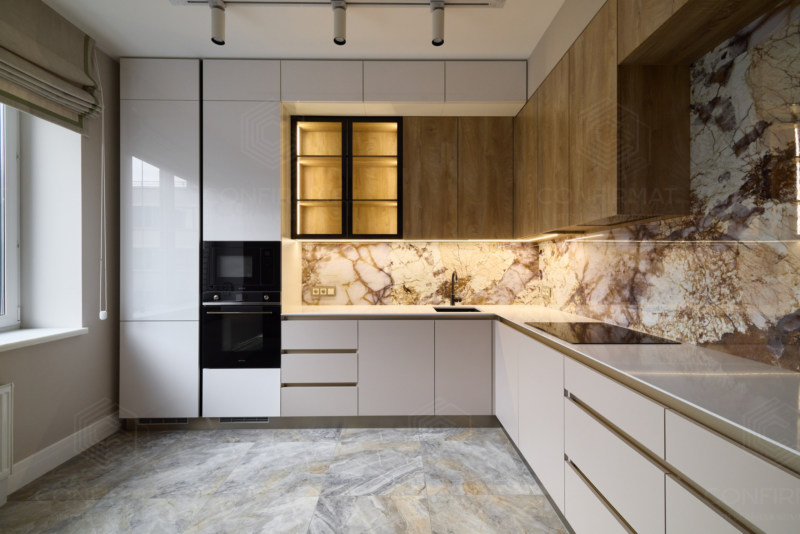 Мебель на заказ спб, кухня на заказ, конфирмат, confirmat мебель, стильные кухни, дизайн современной кухни, кухня под потолок, высокая кухня, кухня высотой 3м, кухня без ручек, лучшие кухни спб