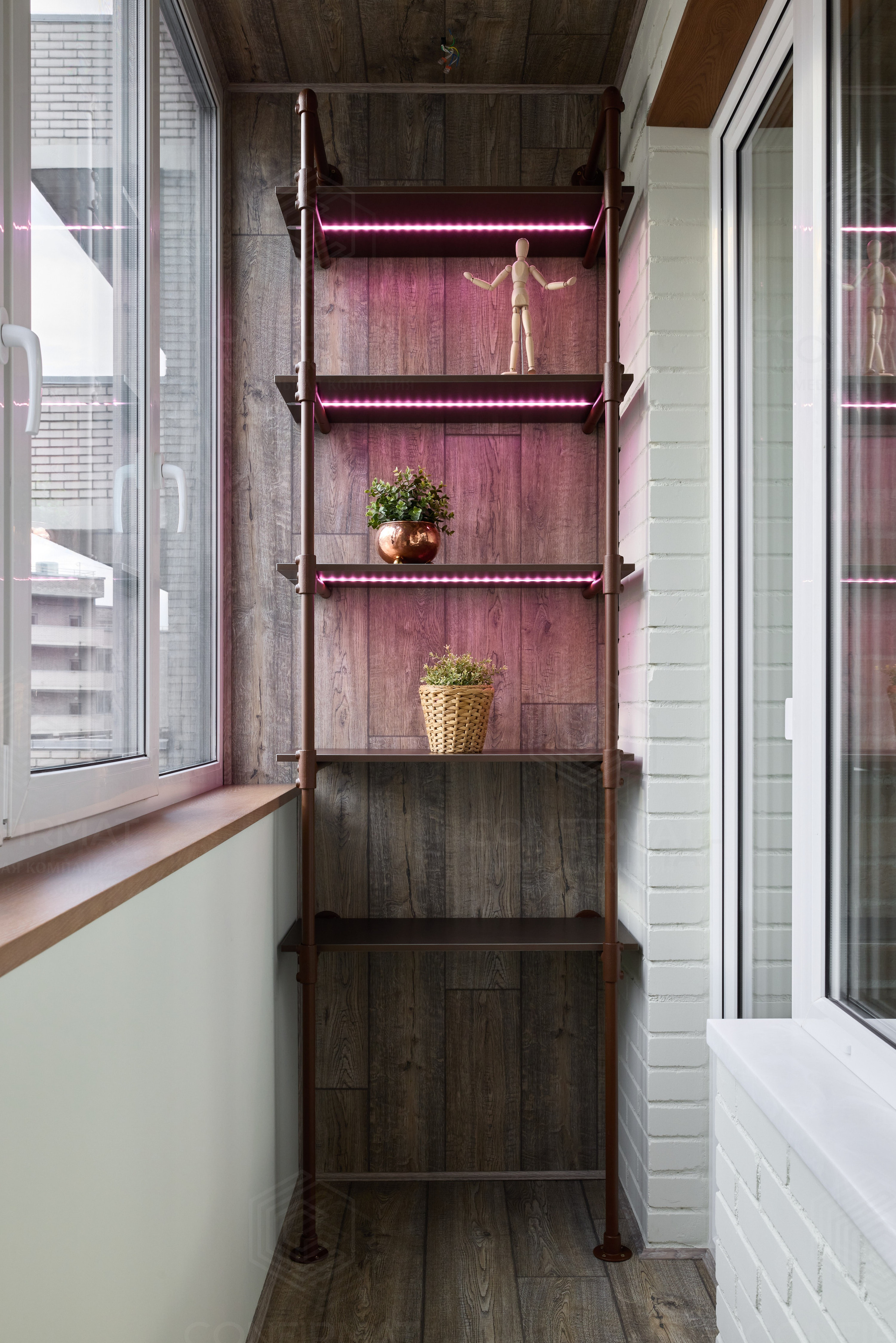 Стеллажная система в стиле лофт. Мебель на заказ