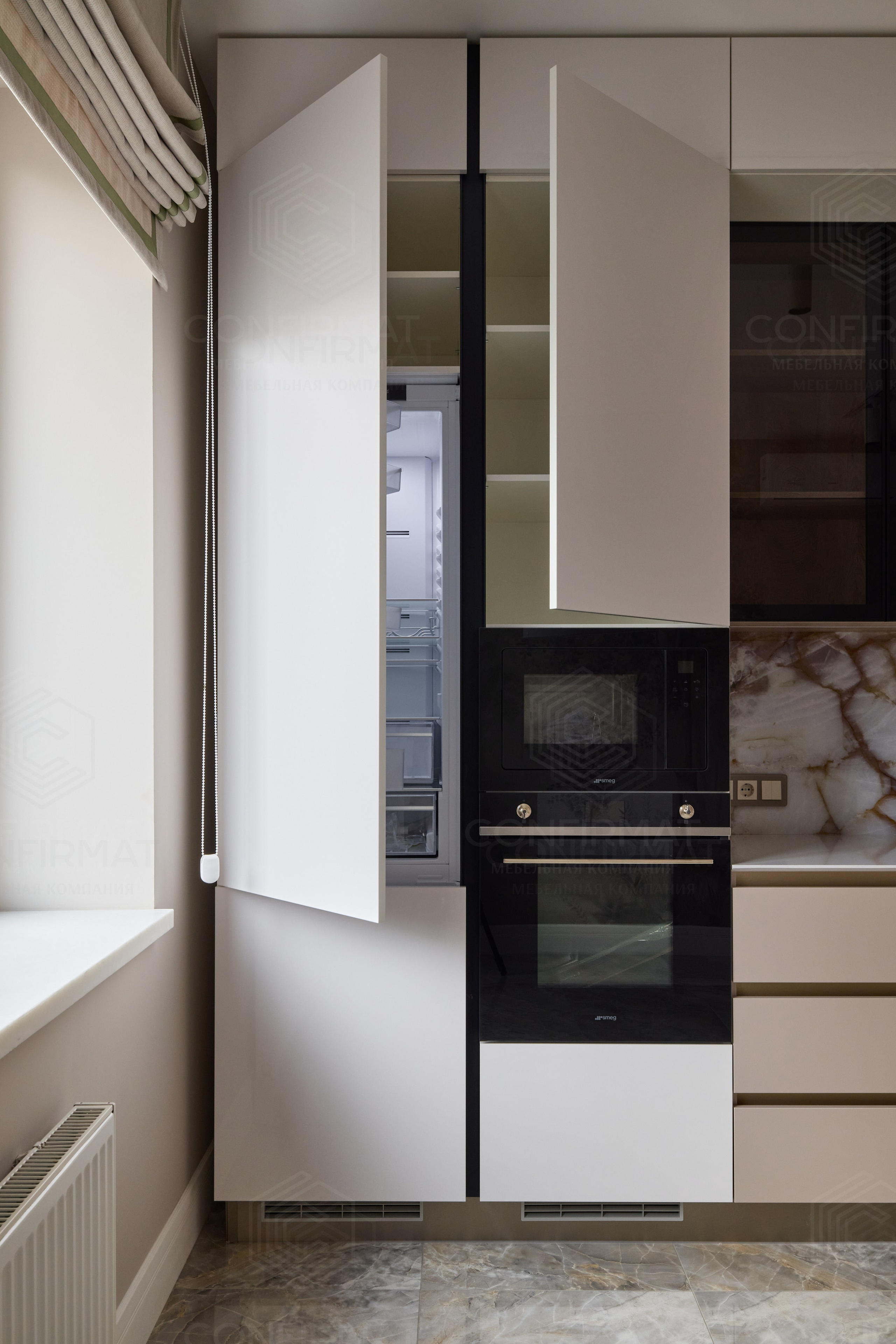 Мебель на заказ спб, кухня на заказ, конфирмат, confirmat мебель, стильные кухни, дизайн современной кухни, кухня под потолок, высокая кухня, кухня высотой 3м, кухня без ручек, лучшие кухни спб