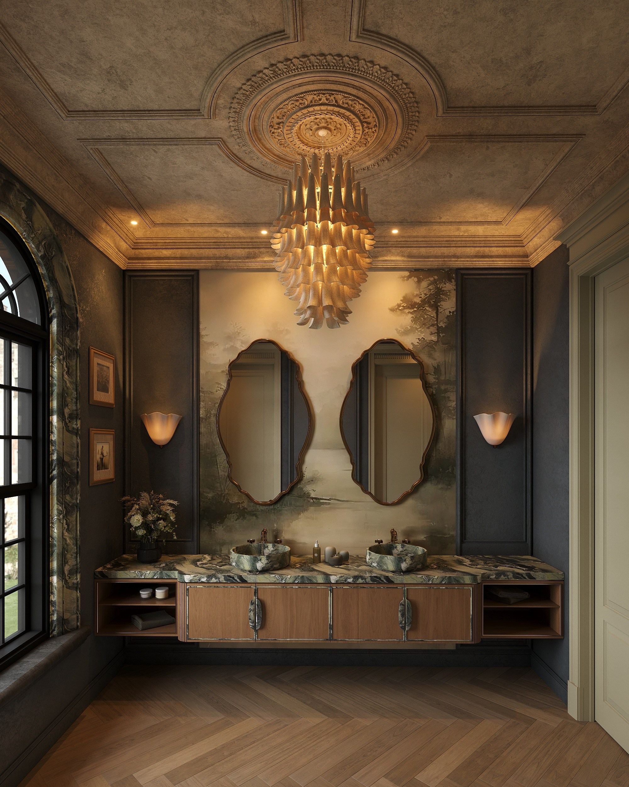 Vintage bathroom. Solovets visualization