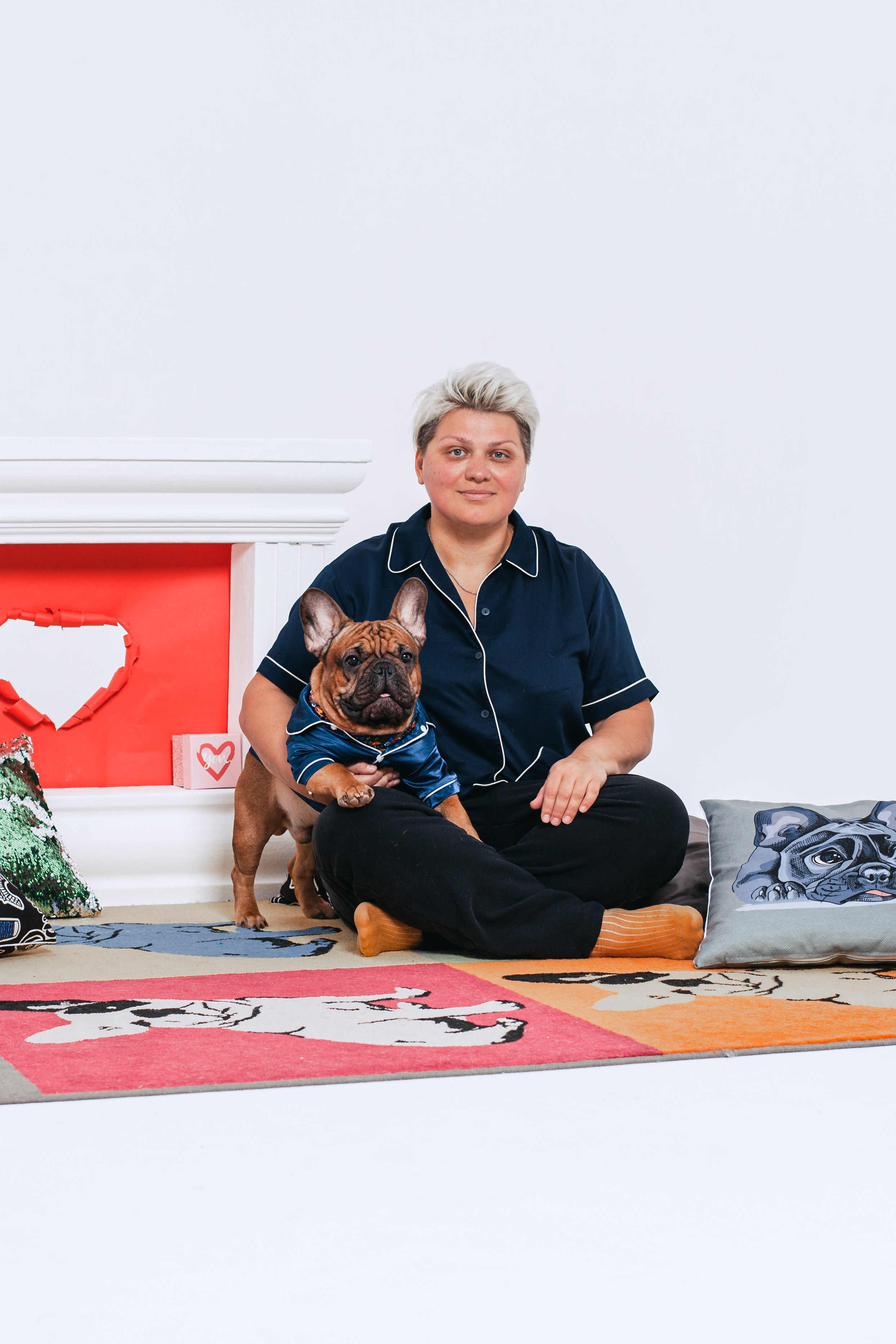 Пижамная вечеринка французских бульдогов и их хозяев. Фотограф-анималист Татьяна Степанова