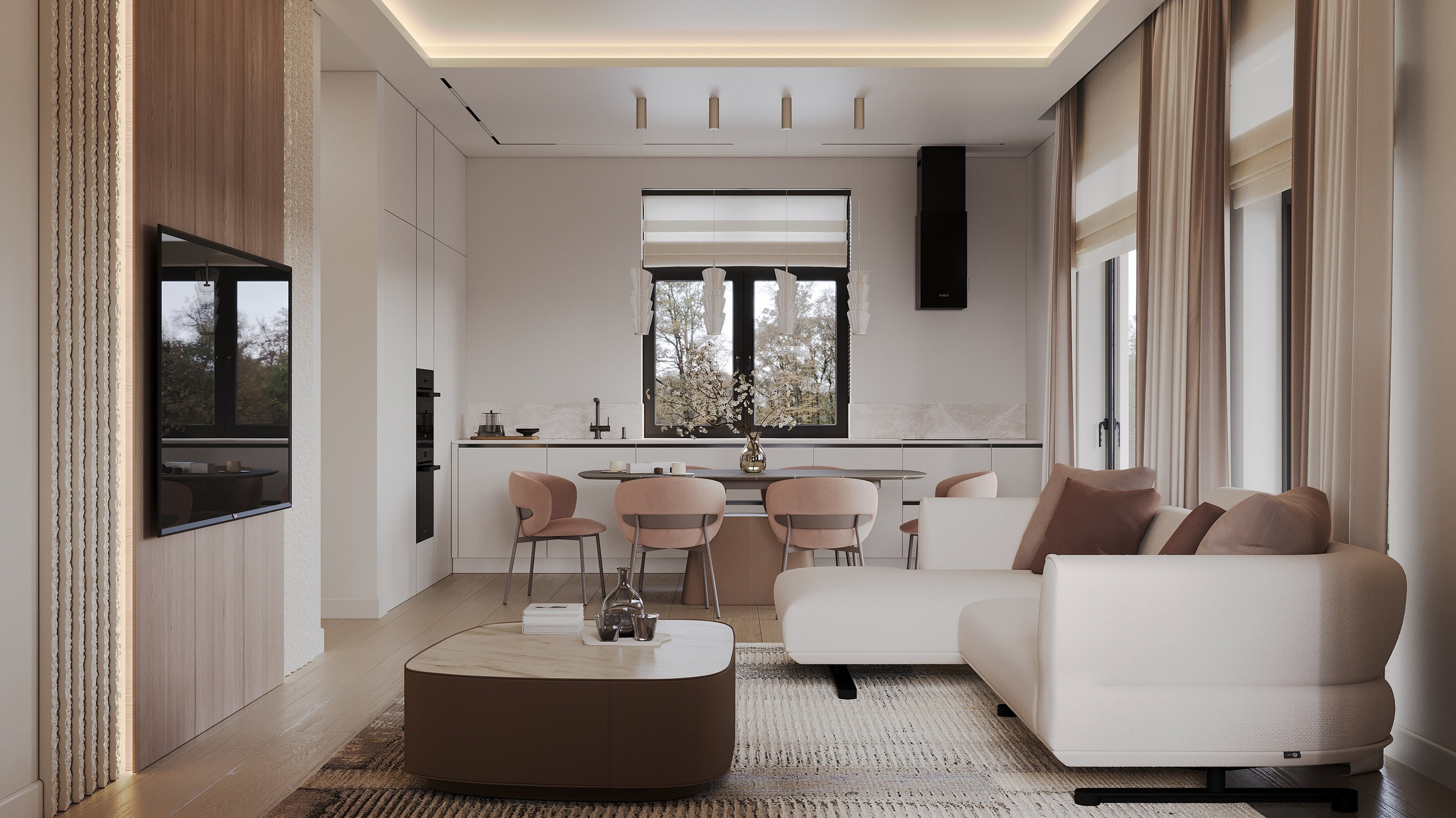 Вилла Каталина. Частный дом 200 кв. м. Цель: постоянное проживание. Дизайн интерьеров, строительство, ремонт домов и квартир в Геленджике