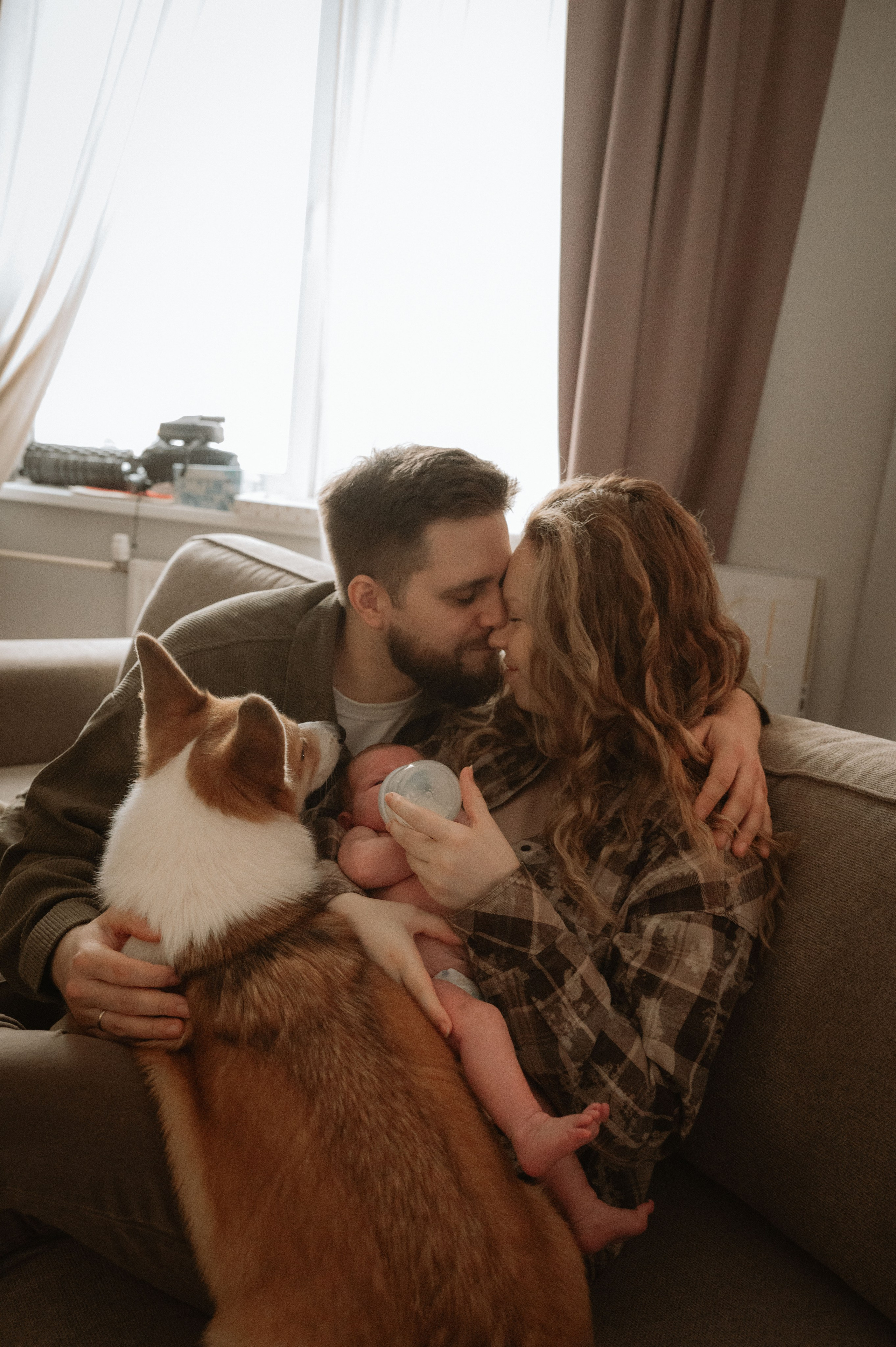 Лизавета, Никита и Мирослава. Фотограф беременности и семьи, домашние съемки, Ньюборн