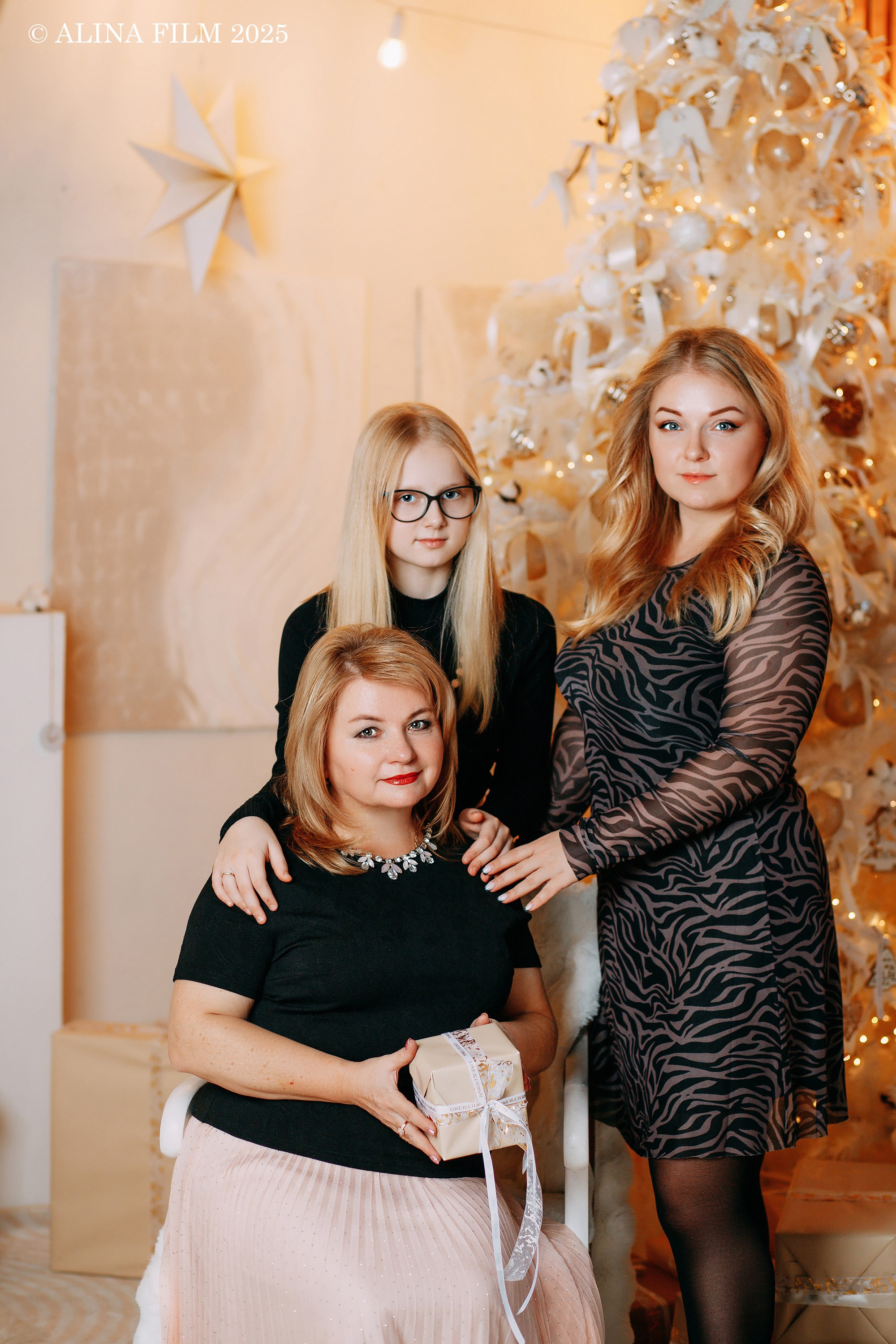 Семейная новогодняя фотосессия. Фотограф в Санкт-Петербурге Alina Film