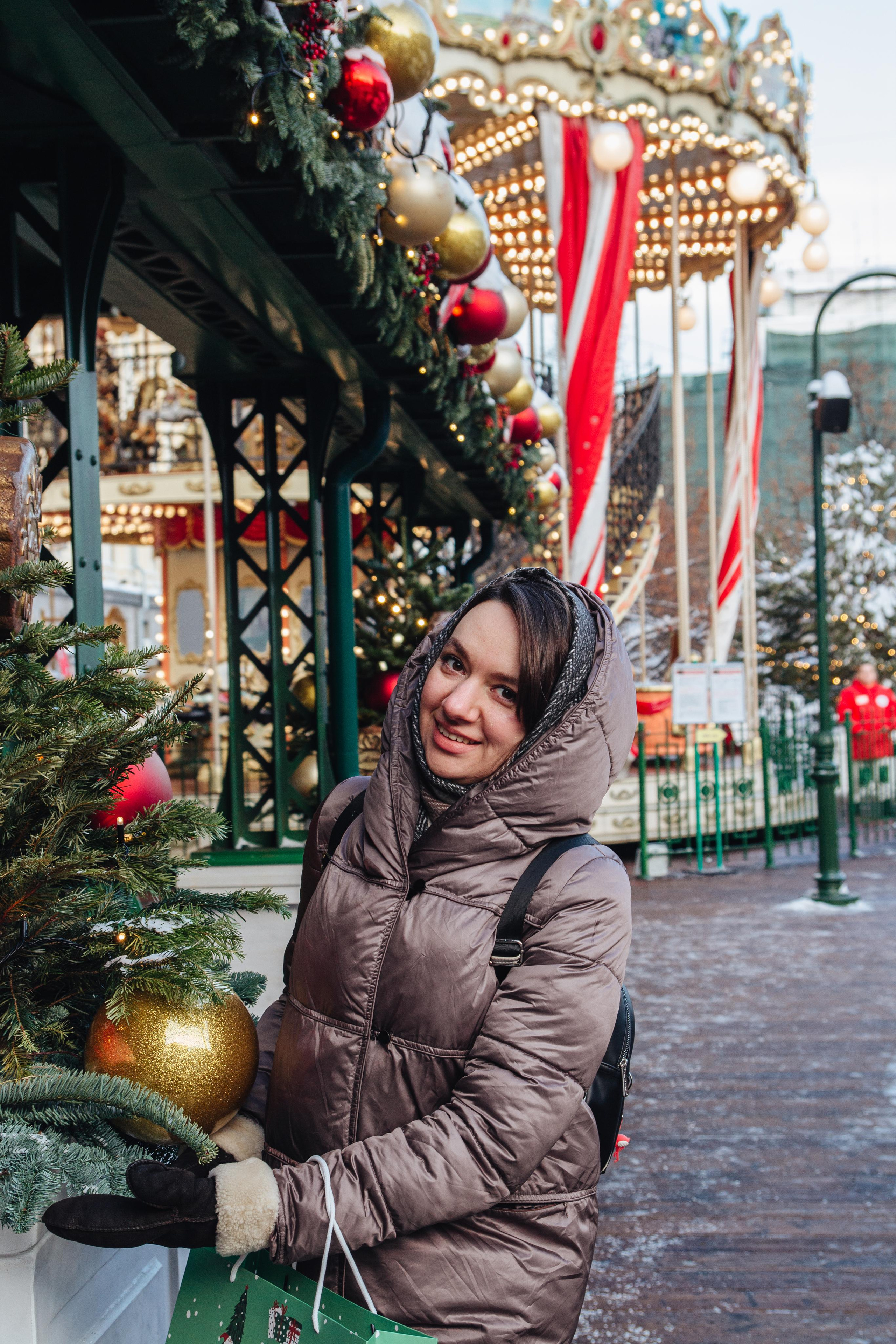 Александра в Новогодней Москве. Фотограф Ирина Колесникова