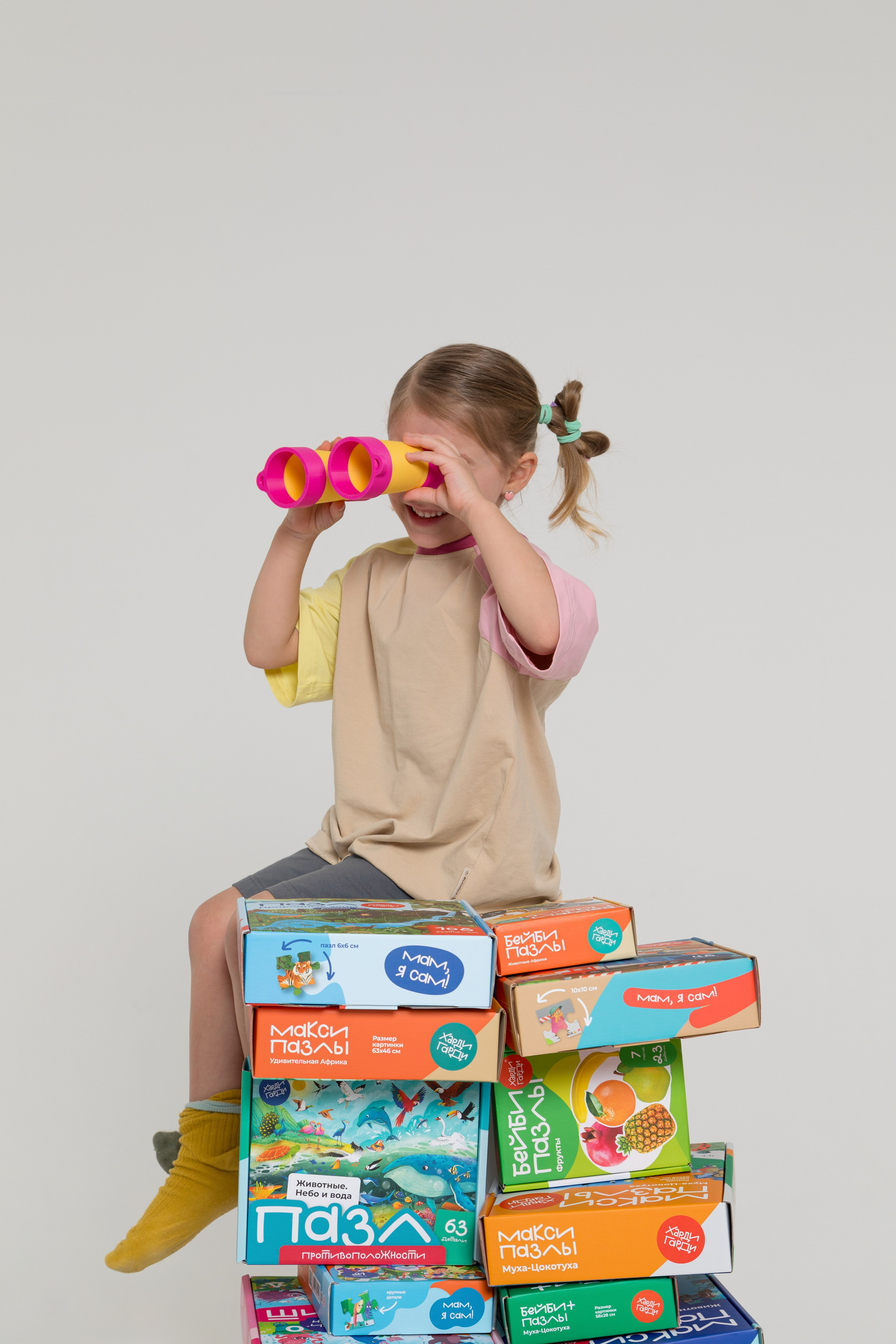 Имиджевая и каталожная съёмка для бренда детских пазлов. Детский и контент фотограф Надя Волкова Санкт-Петербург